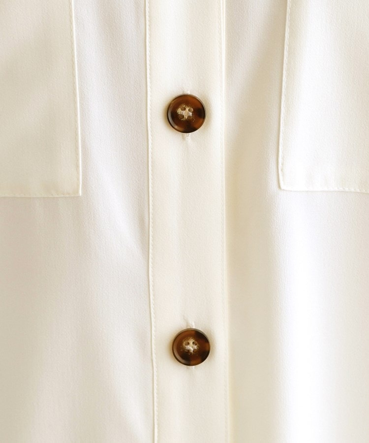 オペーク ドット クリップ OPAQUE.CLIP 【es】ダブルポケットロングシャツワンピース【洗濯機洗い可】 （ブラウン(044)） ブラウン(044)