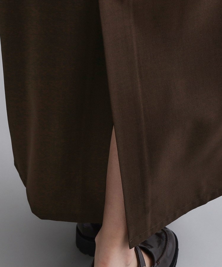 オペーク ドット クリップ OPAQUE.CLIP 【es】ダブルポケットロングシャツワンピース【洗濯機洗い可】 （ブラウン(044)） ブラウン(044)