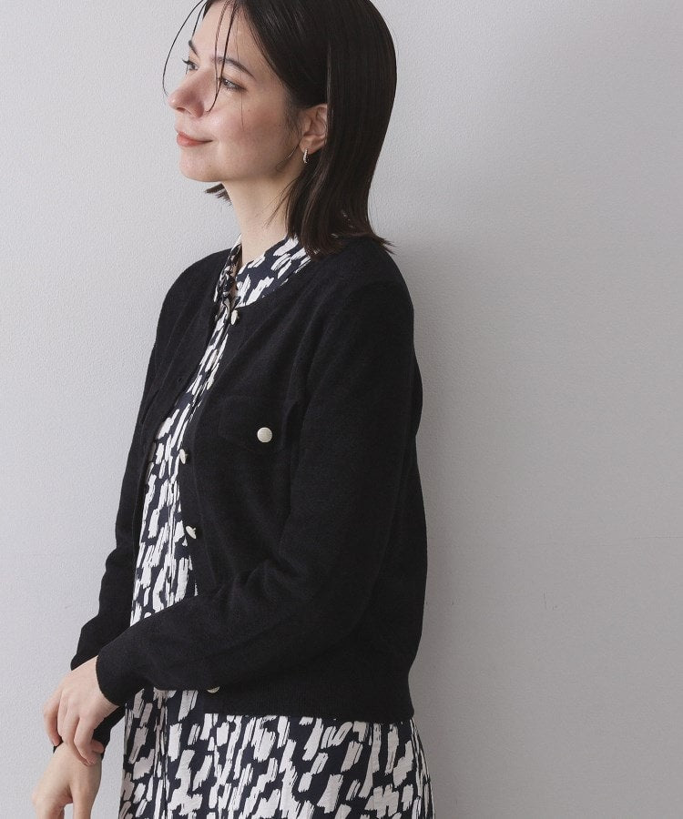 オペーク ドット クリップ OPAQUE.CLIP モールニットクルーカーディガン【洗濯機洗い可】 （ボルドー(064)） ボルドー(064)