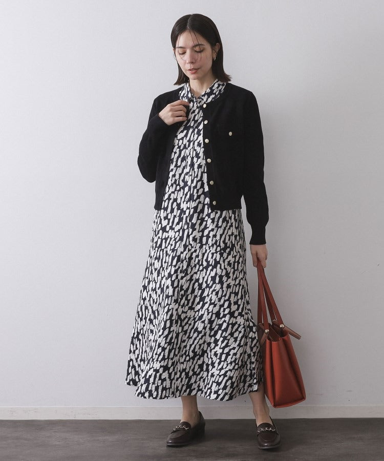 オペーク ドット クリップ OPAQUE.CLIP モールニットクルーカーディガン【洗濯機洗い可】 （ボルドー(064)） ボルドー(064)