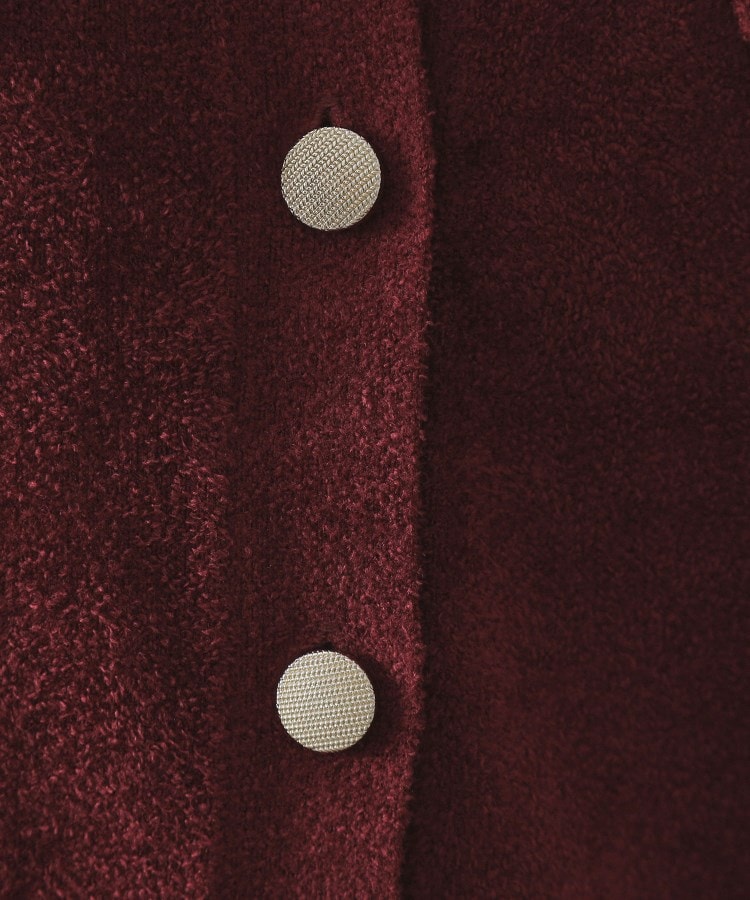 オペーク ドット クリップ OPAQUE.CLIP モールニットクルーカーディガン【洗濯機洗い可】 （ボルドー(064)） ボルドー(064)