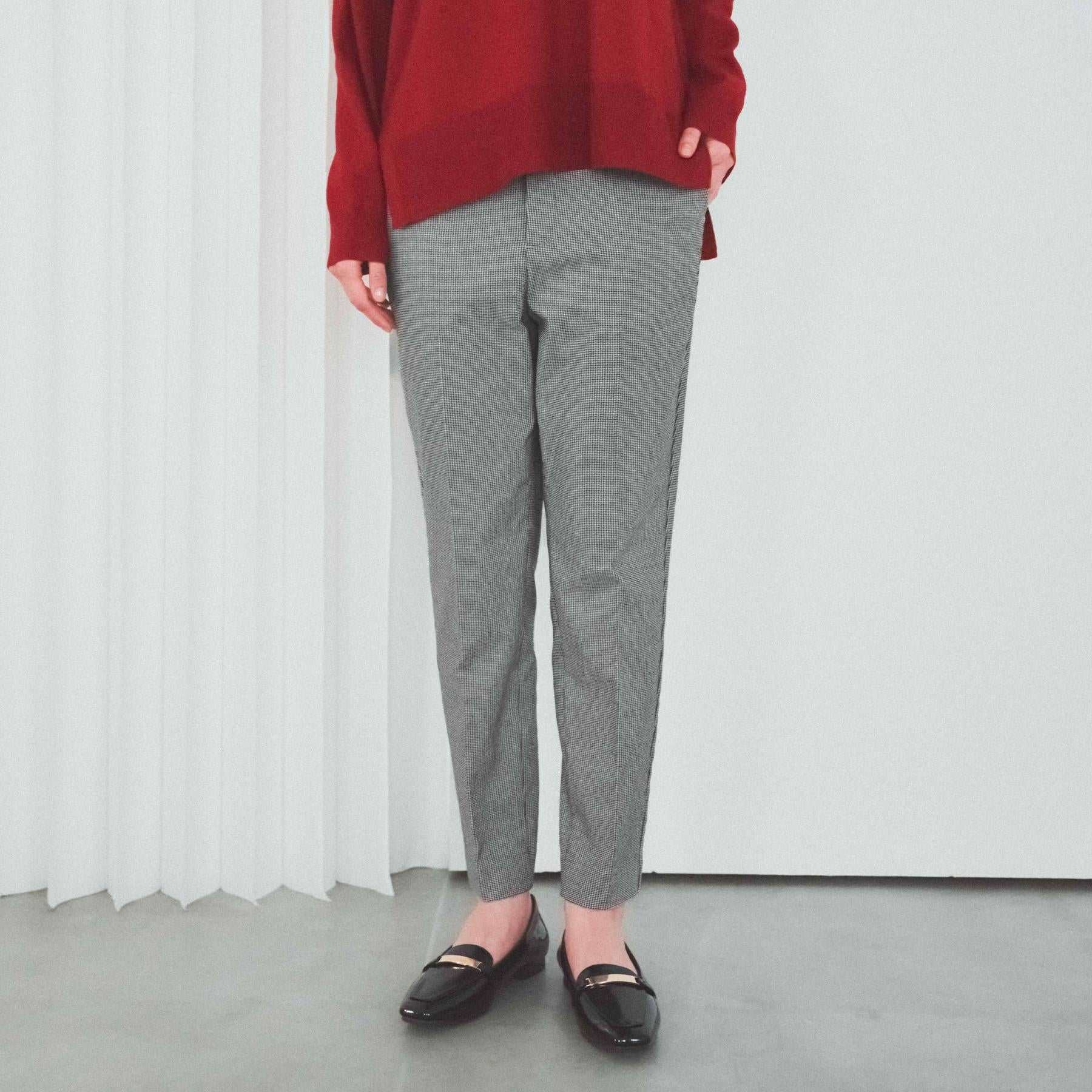 オペーク ドット クリップ OPAQUE.CLIP 裏起毛ハイストレッチ イージーテーパードパンツ【洗濯機洗い可】 （チャコールグレー(013)） チャコールグレー(013)