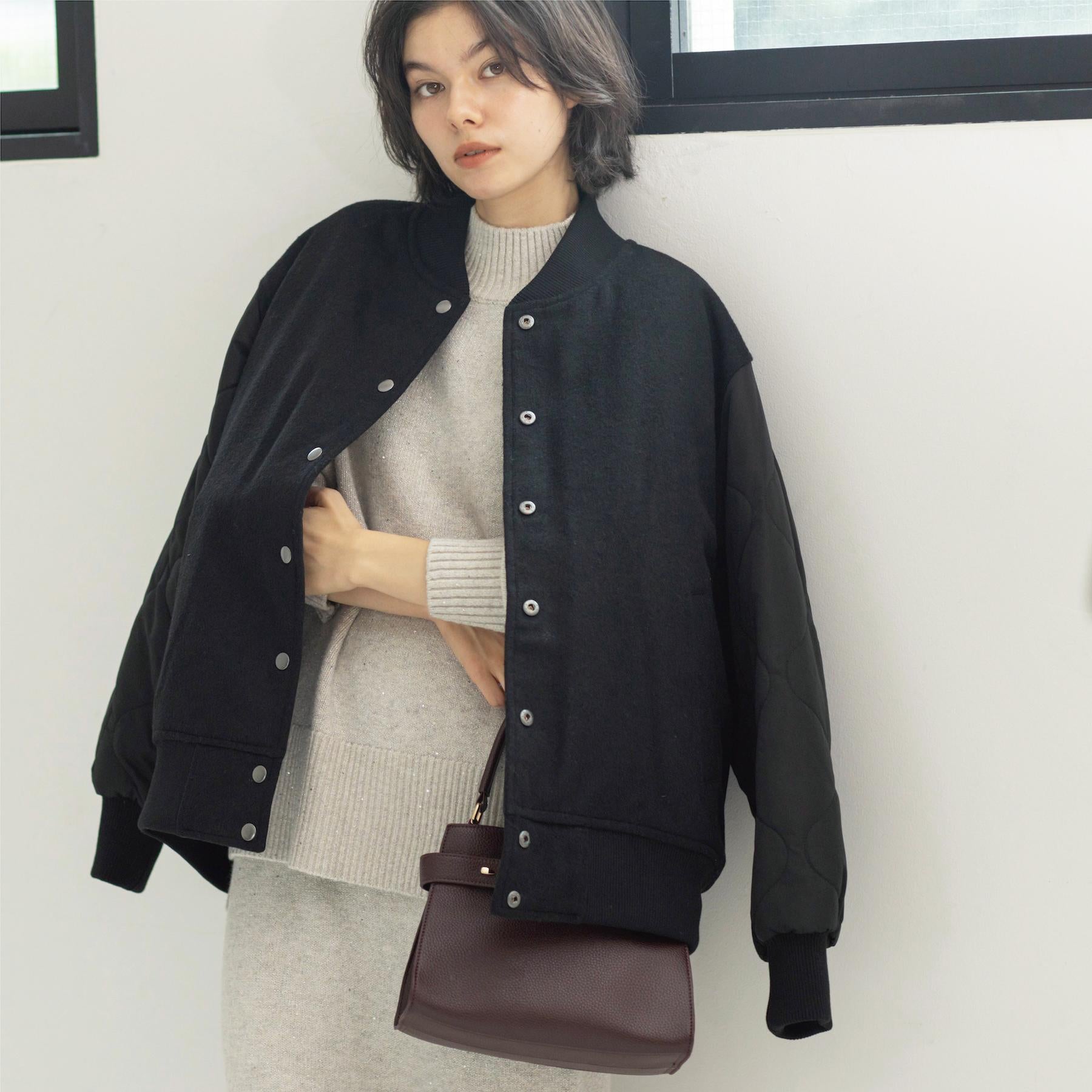 オペーク ドット クリップ OPAQUE.CLIP 《リバーシブル》キルティングブルゾン （ブラック(019)） ブラック(019)