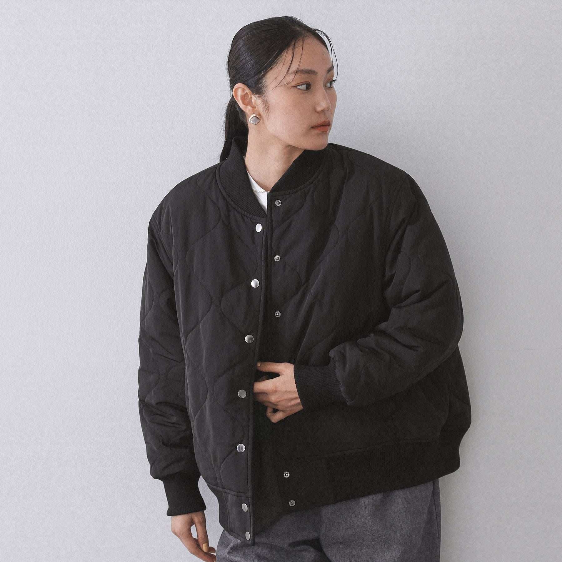 オペーク ドット クリップ OPAQUE.CLIP 《リバーシブル》キルティングブルゾン （ブラック(019)） ブラック(019)