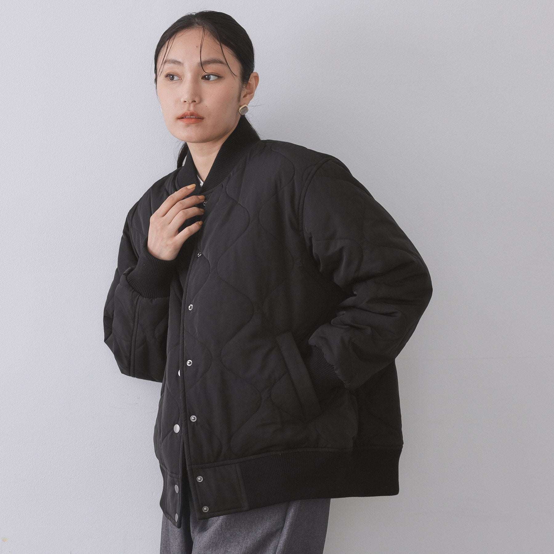 オペーク ドット クリップ OPAQUE.CLIP 《リバーシブル》キルティングブルゾン （ブラック(019)） ブラック(019)
