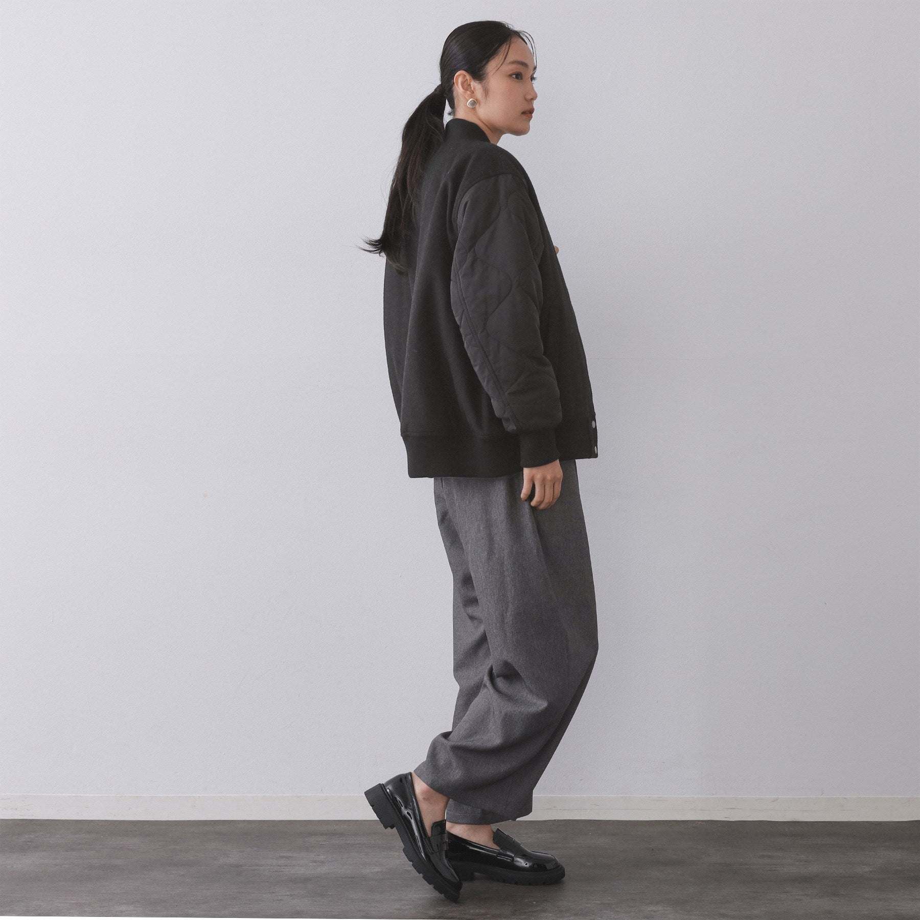 オペーク ドット クリップ OPAQUE.CLIP 《リバーシブル》キルティングブルゾン （ブラック(019)） ブラック(019)