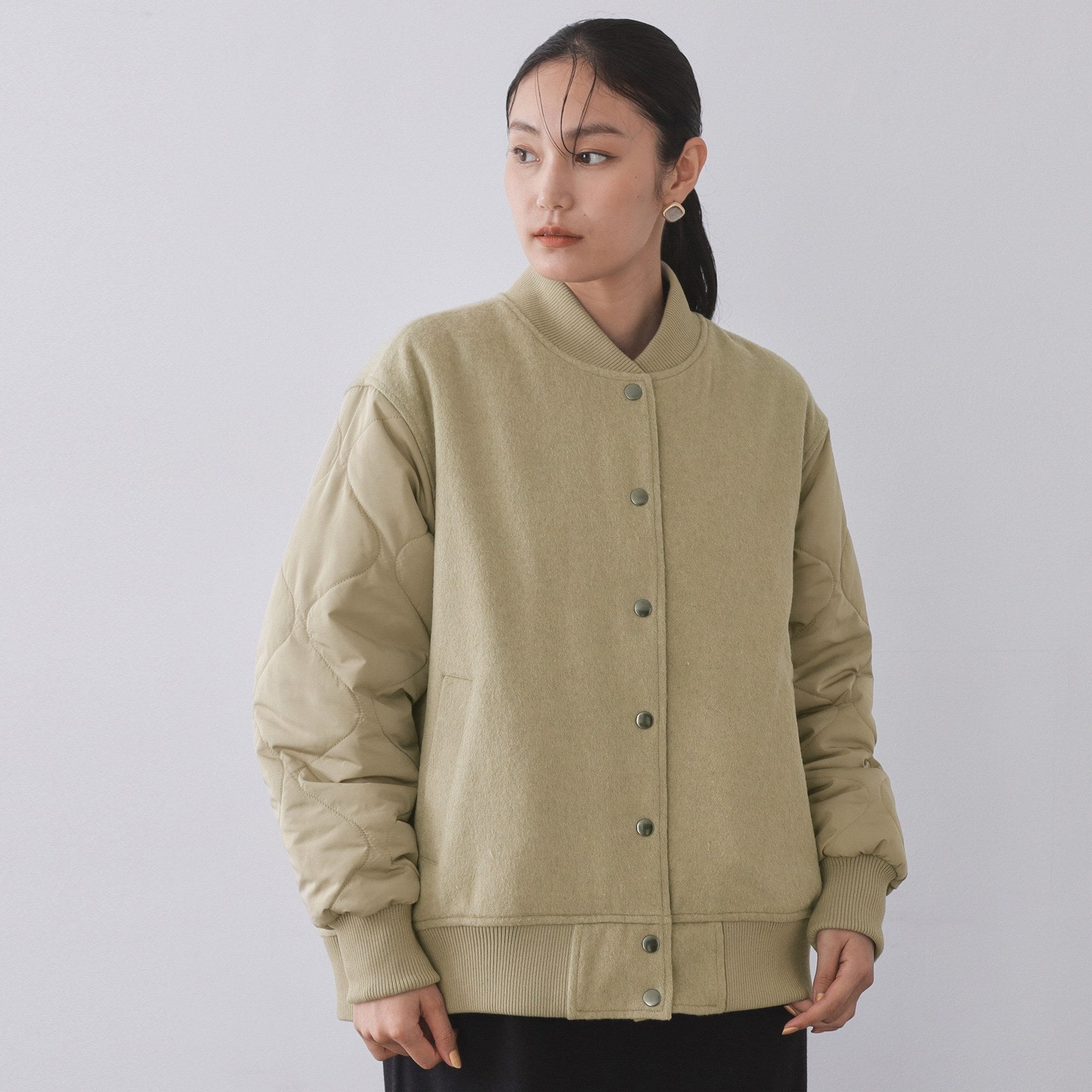 オペーク ドット クリップ OPAQUE.CLIP 《リバーシブル》キルティングブルゾン （ブラック(019)） ブラック(019)