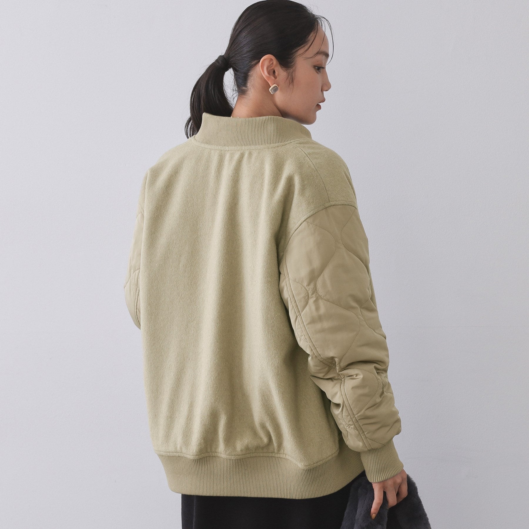 オペーク ドット クリップ OPAQUE.CLIP 《リバーシブル》キルティングブルゾン （ブラック(019)） ブラック(019)