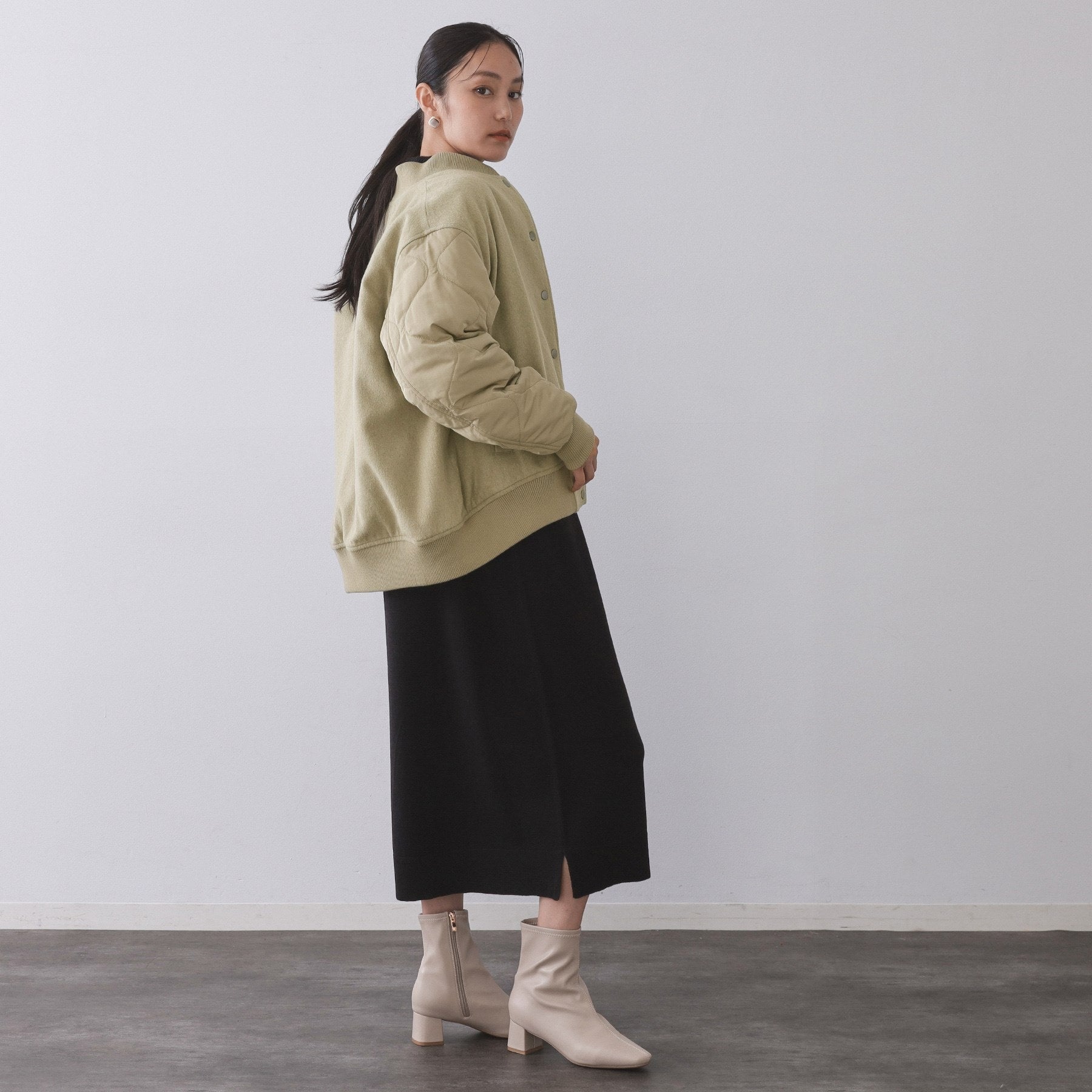 オペーク ドット クリップ OPAQUE.CLIP 《リバーシブル》キルティングブルゾン （ブラック(019)） ブラック(019)