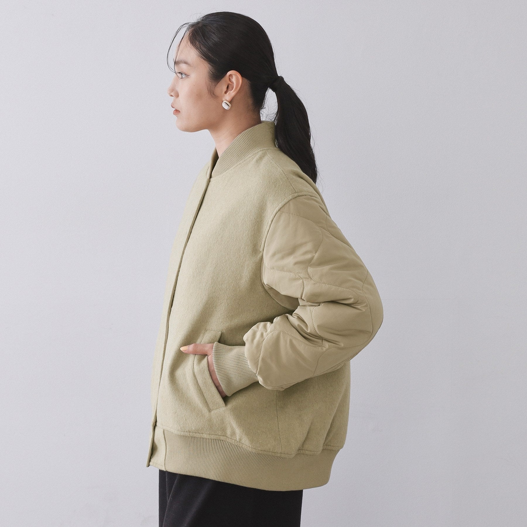 オペーク ドット クリップ OPAQUE.CLIP 《リバーシブル》キルティングブルゾン （ブラック(019)） ブラック(019)