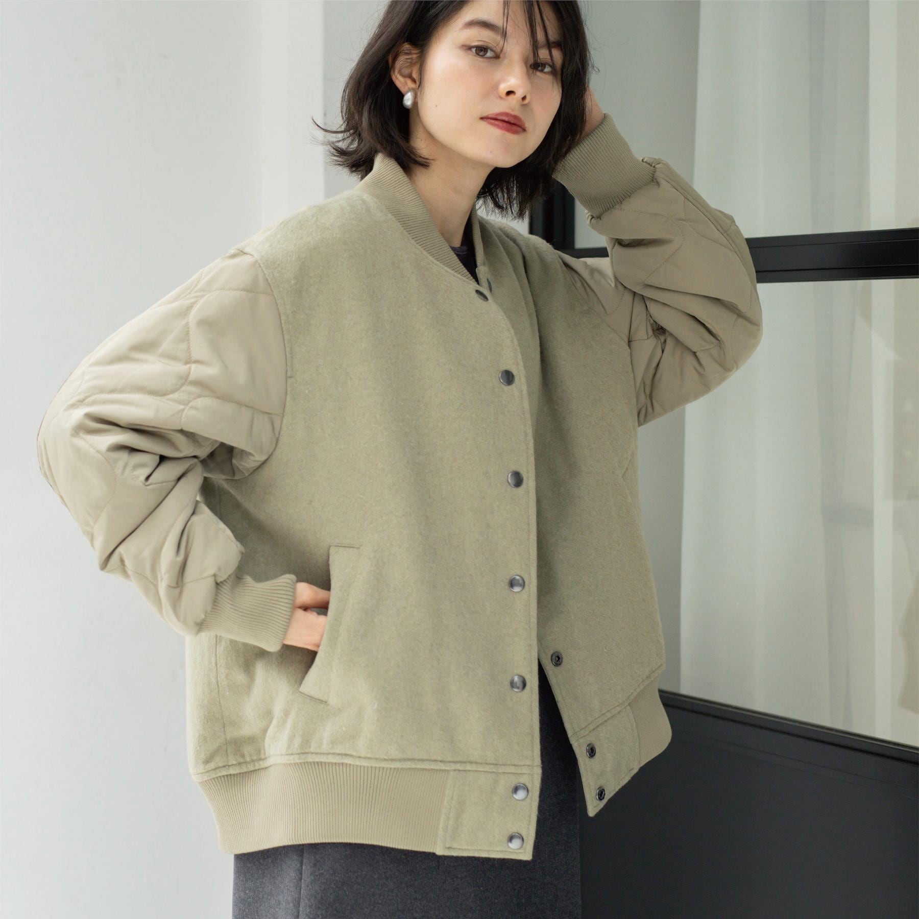 オペーク ドット クリップ OPAQUE.CLIP 《リバーシブル》キルティングブルゾン （カーキ(029)） カーキ(029)