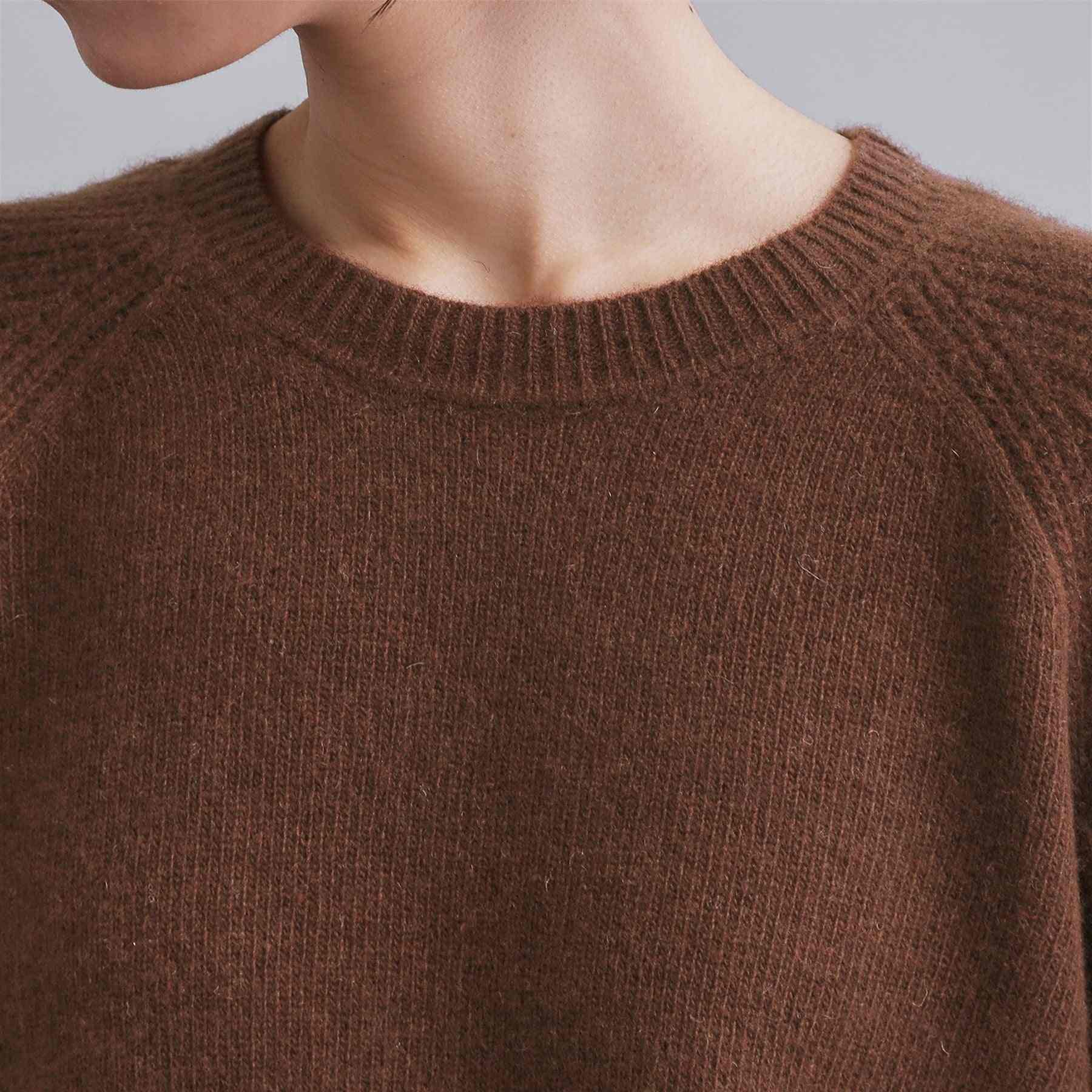 オペーク ドット クリップ OPAQUE.CLIP 【es】メリノウール クルーミドルゲージニット （ブラウン(043)） ブラウン(043)