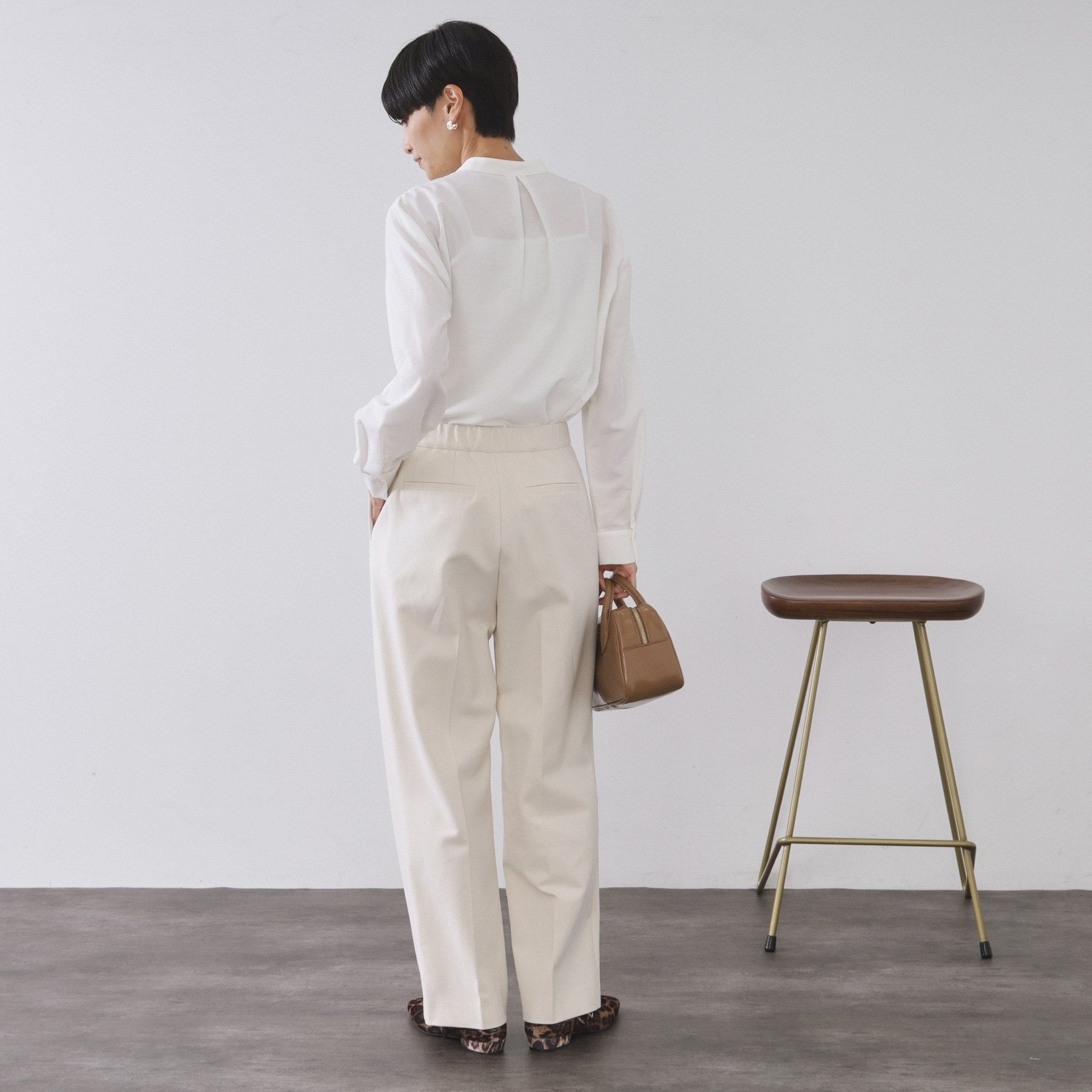 オペーク ドット クリップ OPAQUE.CLIP フロントフリルブラウス【洗濯機洗い可】 （ホワイト(001)） ホワイト(001)