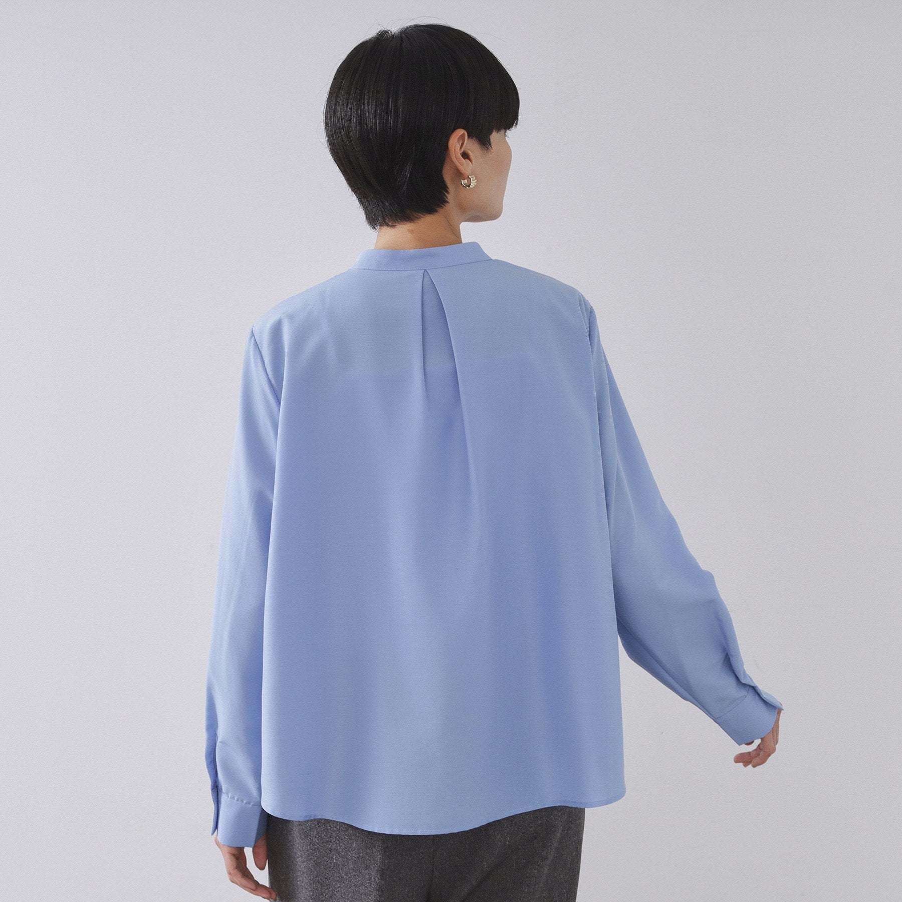 オペーク ドット クリップ OPAQUE.CLIP フロントフリルブラウス【洗濯機洗い可】 （ホワイト(001)） ホワイト(001)