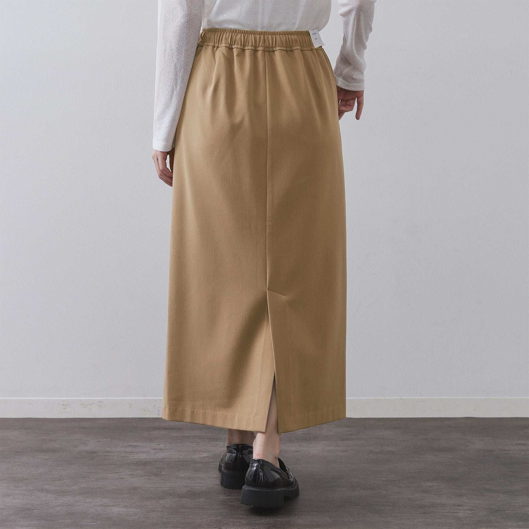 オペーク ドット クリップ OPAQUE.CLIP 裏起毛イージーナロースカート／ネオサーモ【蓄熱素材／洗濯機洗い可 （ブラック(019)） ブラック(019)