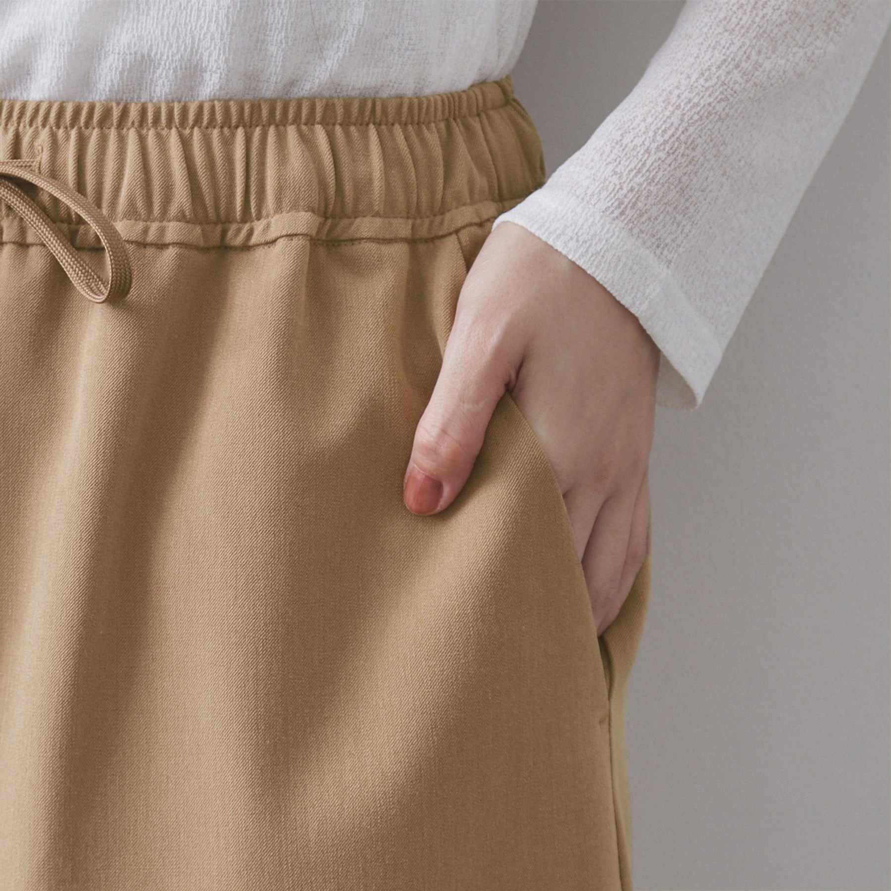 オペーク ドット クリップ OPAQUE.CLIP 裏起毛イージーナロースカート／ネオサーモ【蓄熱素材／洗濯機洗い可 （ブラック(019)） ブラック(019)