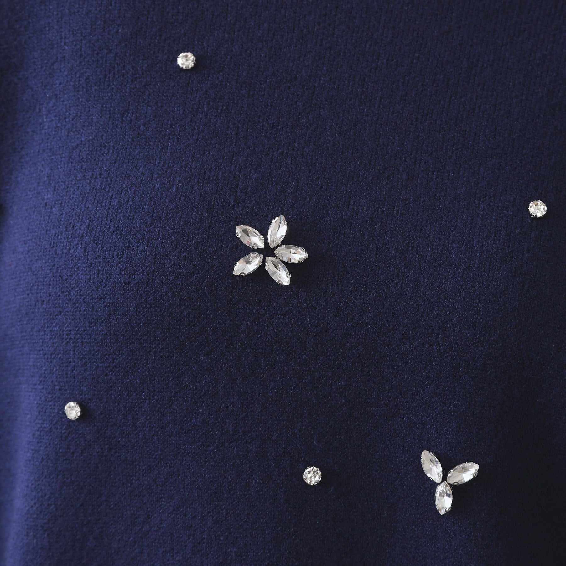 オペーク ドット クリップ OPAQUE.CLIP ビジューニットトップス【洗える】 （ネイビー(094)） ネイビー(094)