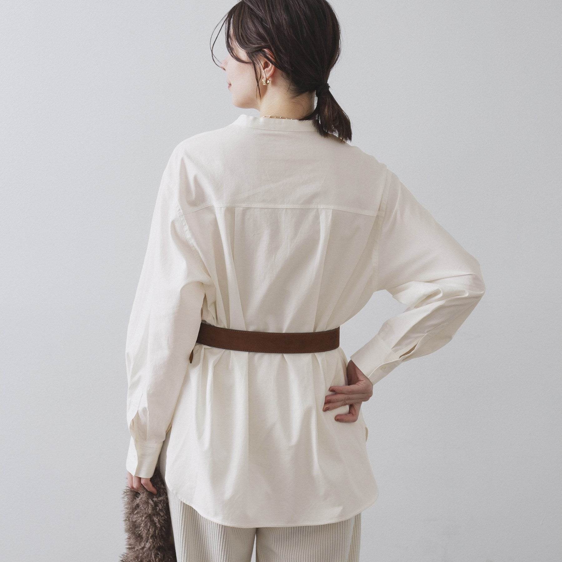 オペーク ドット クリップ OPAQUE.CLIP オックスバンドカラーシャツ【洗濯機洗い可】 （ブルー(091)） ブルー(091)