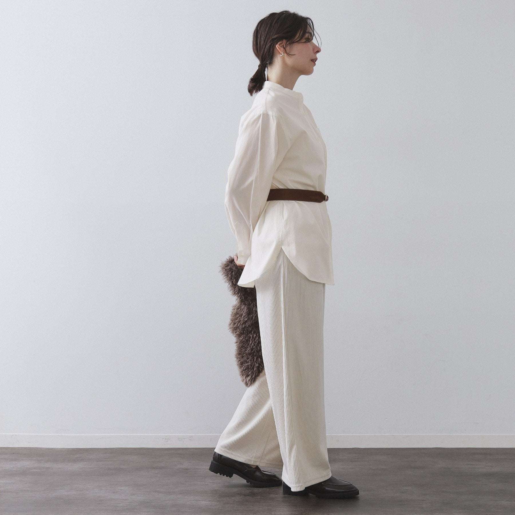 オペーク ドット クリップ OPAQUE.CLIP オックスバンドカラーシャツ【洗濯機洗い可】 （ブルー(091)） ブルー(091)