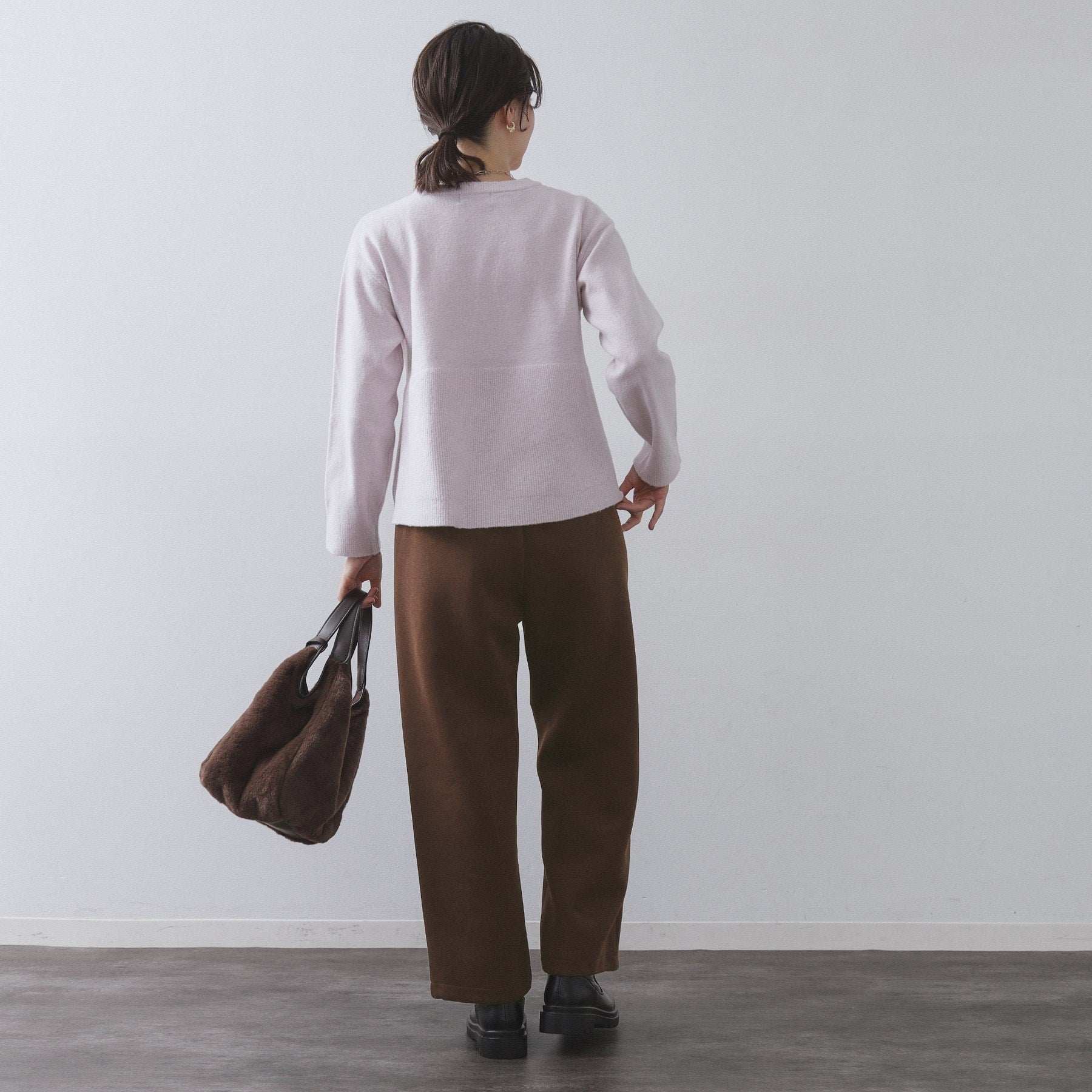 オペーク ドット クリップ OPAQUE.CLIP イージーカーブワイドパンツ【洗濯機OK】 （ブラック(019)） ブラック(019)