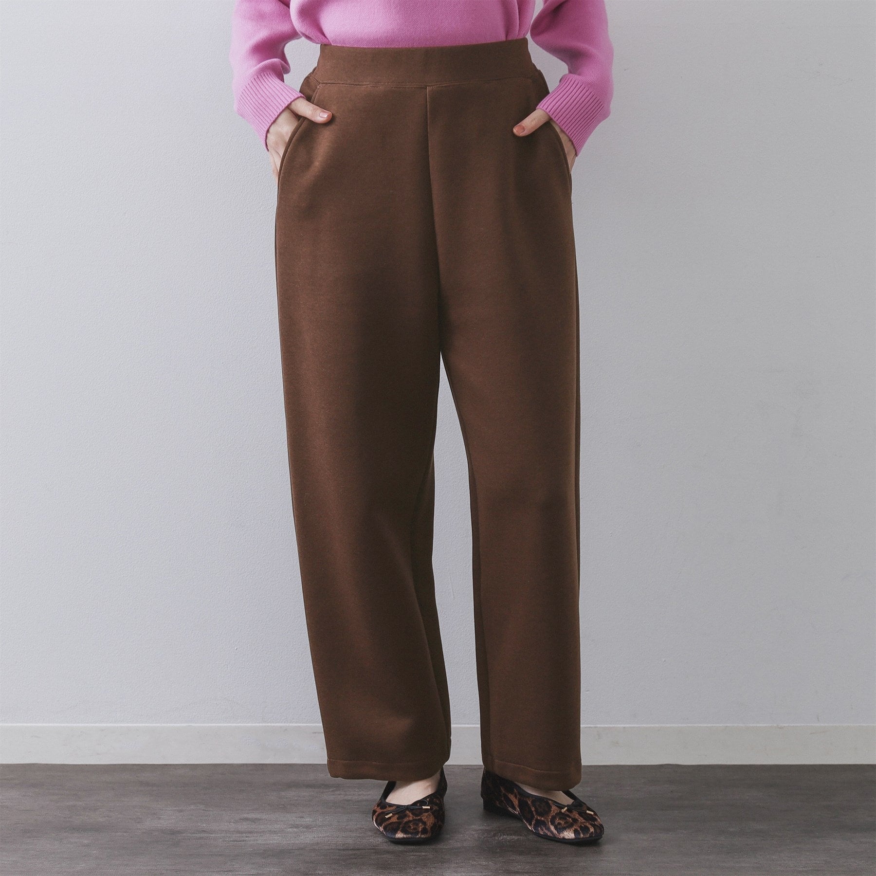 オペーク ドット クリップ OPAQUE.CLIP イージーカーブワイドパンツ【洗濯機OK】 （ブラック(019)） ブラック(019)