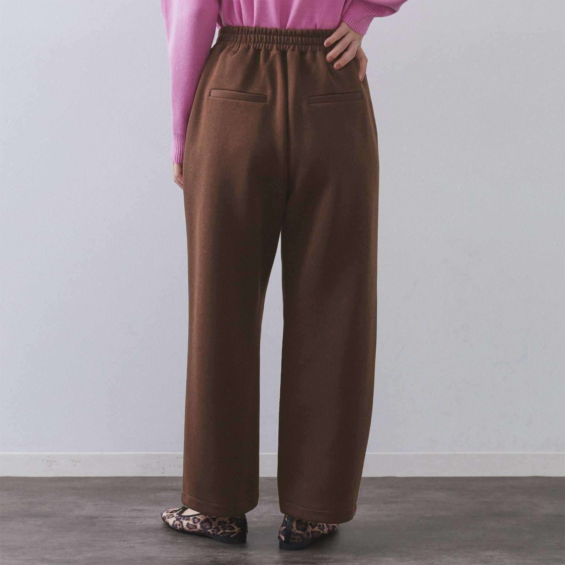 オペーク ドット クリップ OPAQUE.CLIP イージーカーブワイドパンツ【洗濯機OK】 （ブラック(019)） ブラック(019)