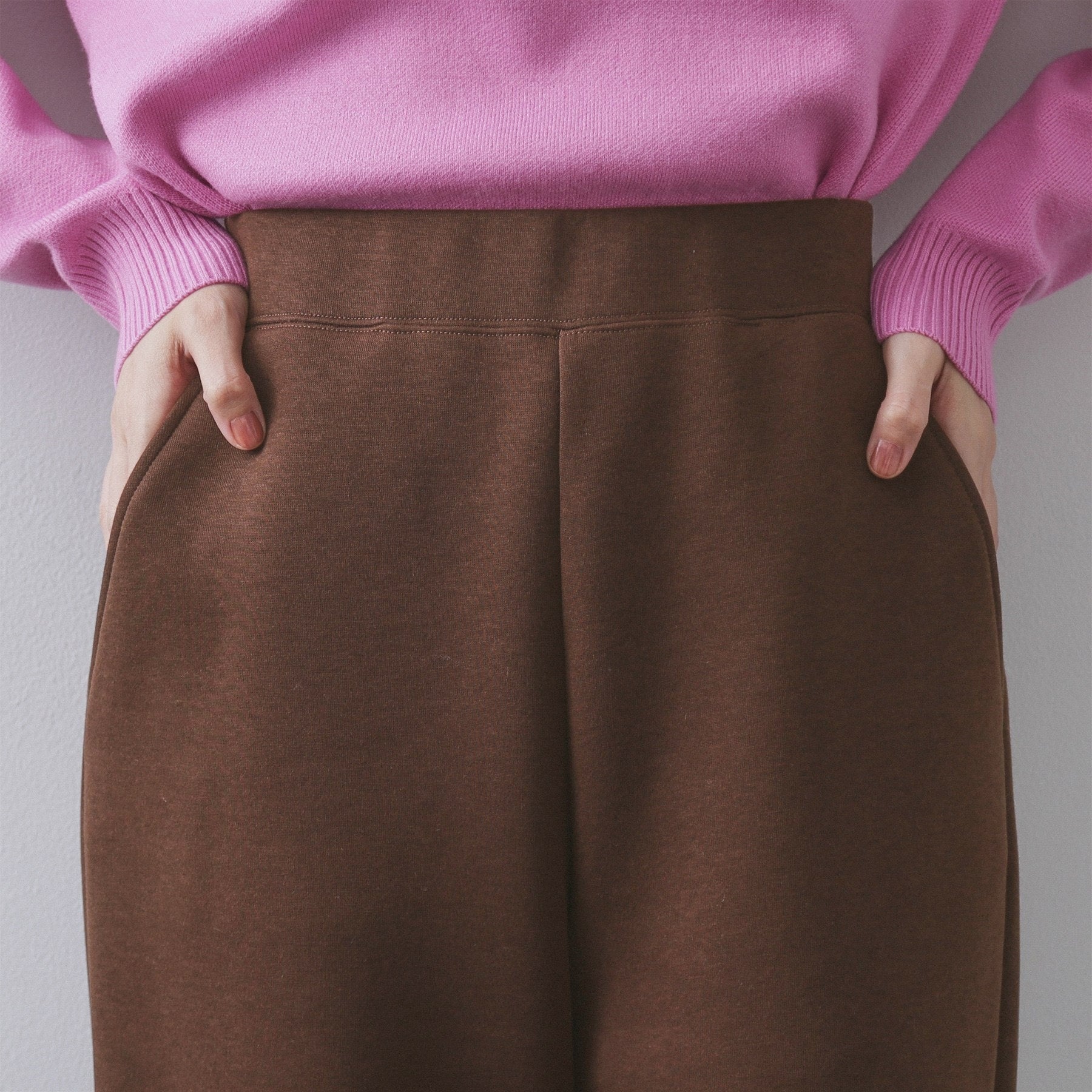 オペーク ドット クリップ OPAQUE.CLIP イージーカーブワイドパンツ【洗濯機OK】 （ブラック(019)） ブラック(019)