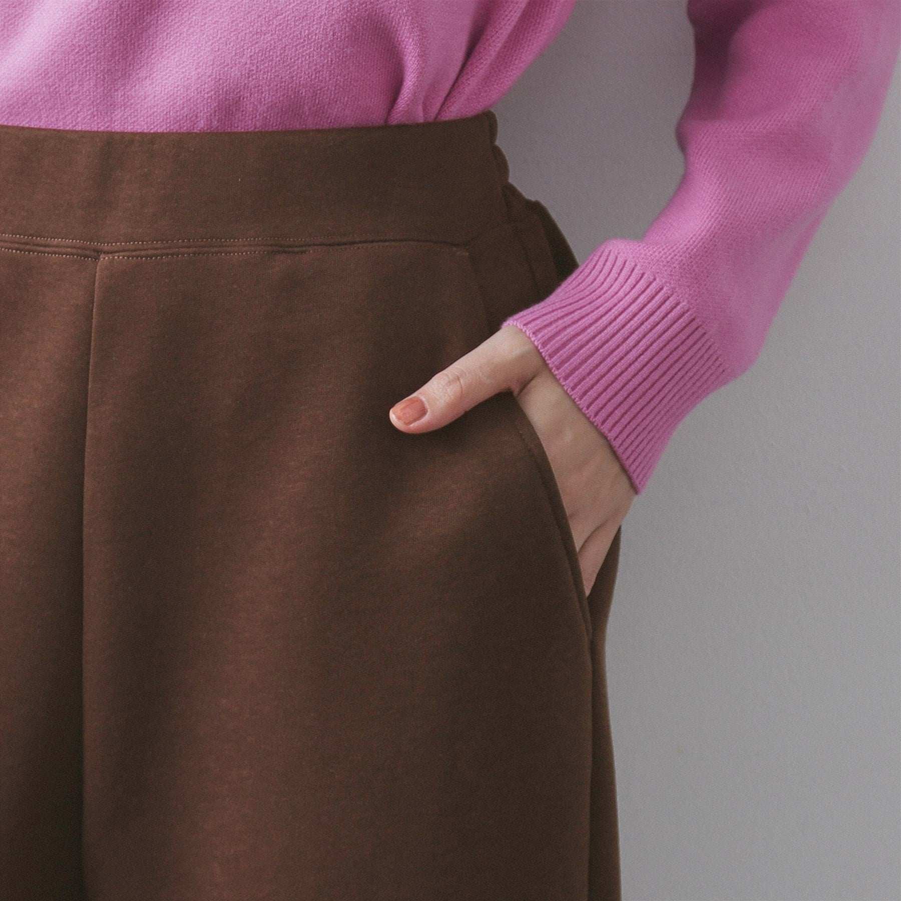 オペーク ドット クリップ OPAQUE.CLIP イージーカーブワイドパンツ【洗濯機OK】 （ブラック(019)） ブラック(019)