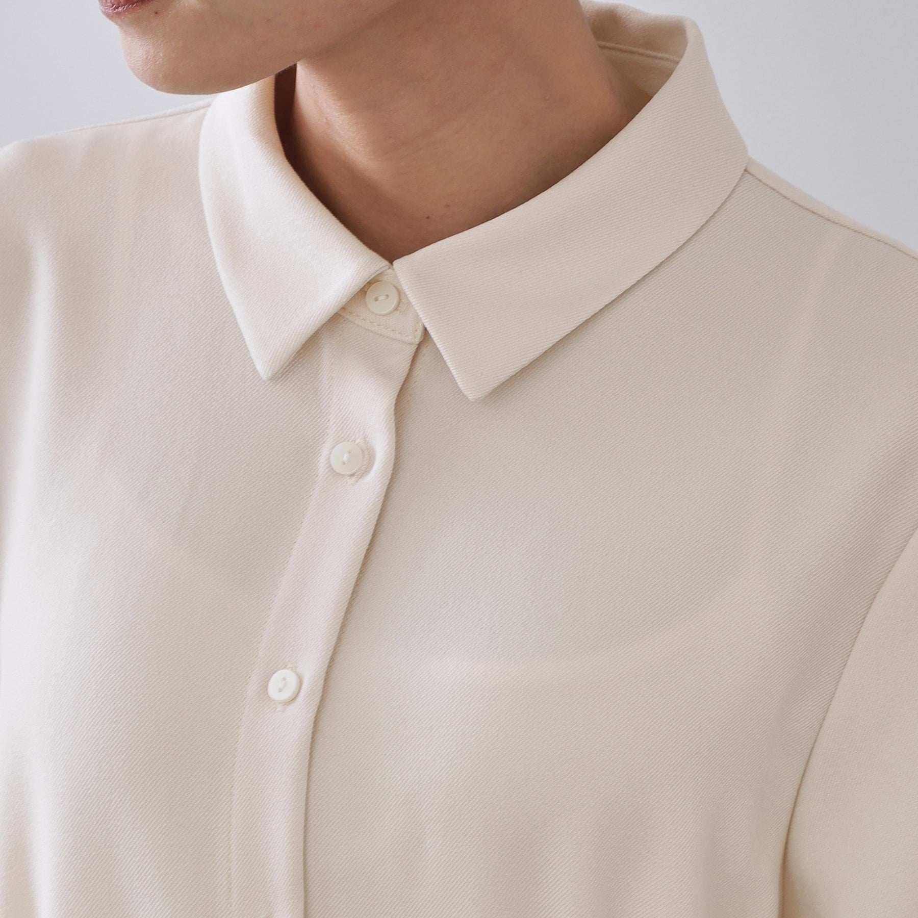 オペーク ドット クリップ OPAQUE.CLIP ウエストタックフィット＆フレアワンピース【洗濯機洗いOK】 （オフホワイト(003)） オフホワイト(003)