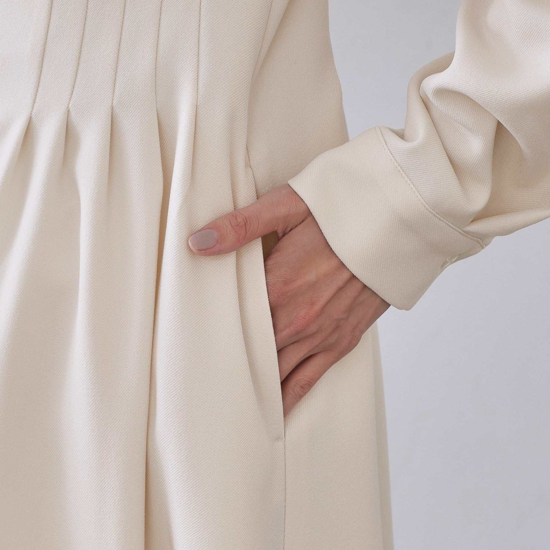 オペーク ドット クリップ OPAQUE.CLIP ウエストタックフィット＆フレアワンピース【洗濯機洗いOK】 （オフホワイト(003)） オフホワイト(003)