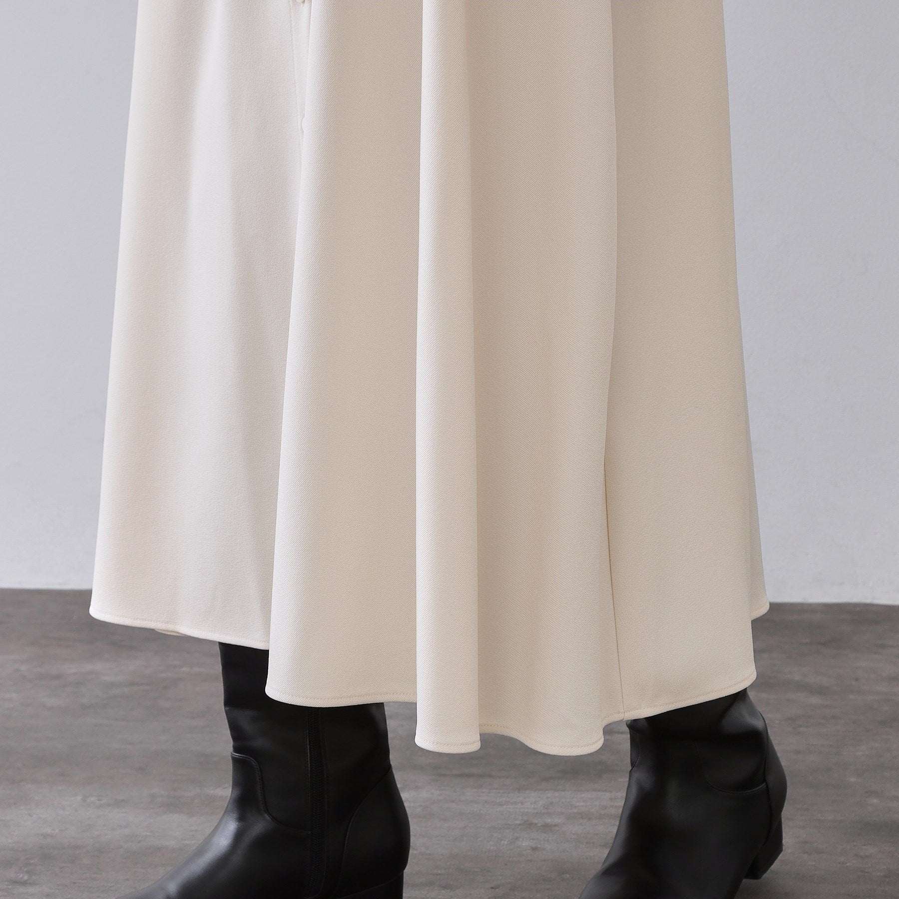 オペーク ドット クリップ OPAQUE.CLIP ウエストタックフィット＆フレアワンピース【洗濯機洗いOK】 （オフホワイト(003)） オフホワイト(003)