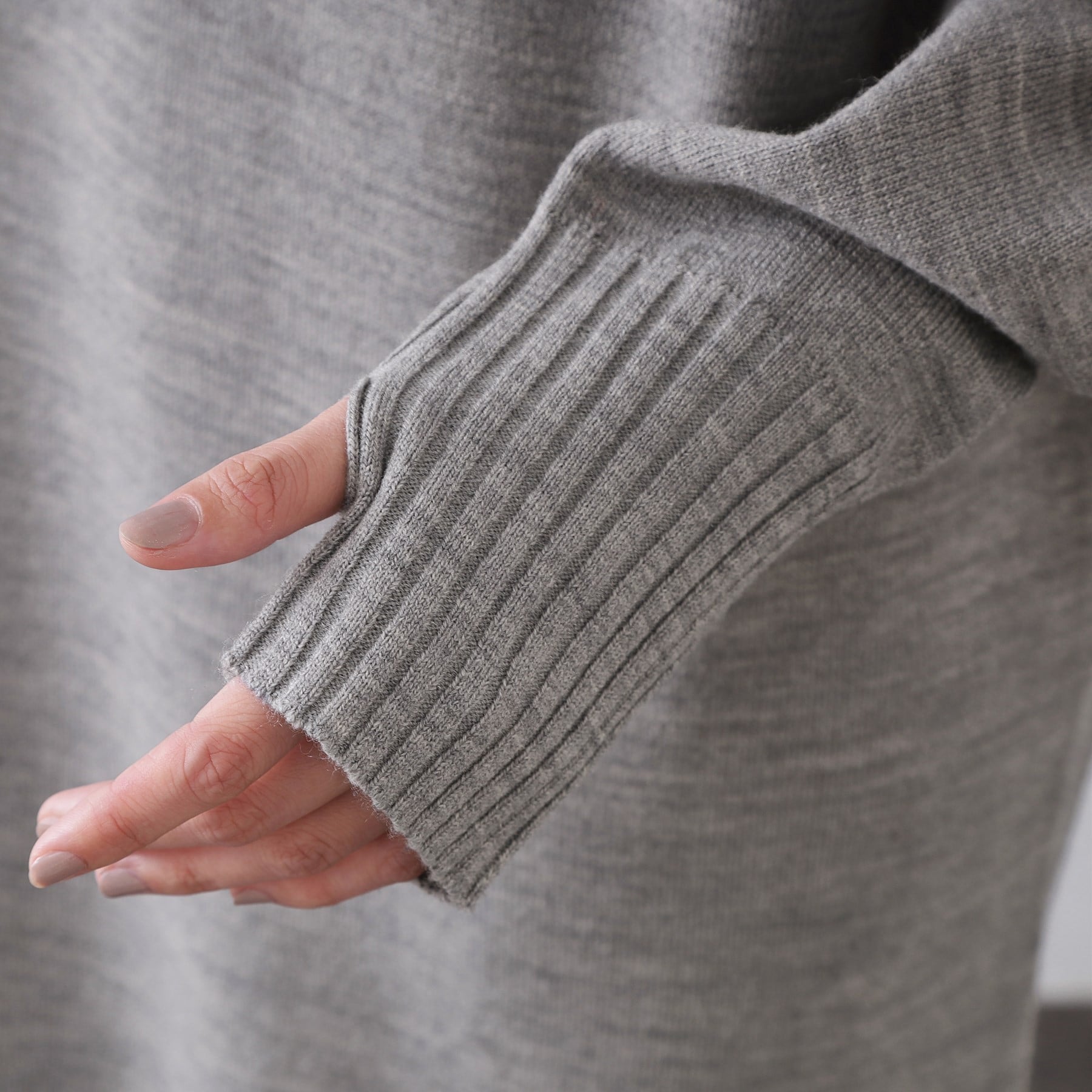 オペーク ドット クリップ OPAQUE.CLIP ハーフジップニットワンピース【洗濯機OK】 （ブラック(019)） ブラック(019)