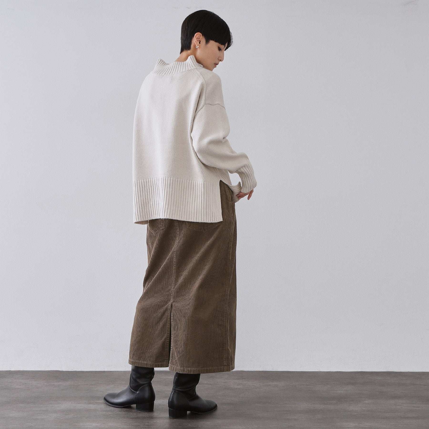 オペーク ドット クリップ OPAQUE.CLIP コーデュロイナロースカート【洗濯機OK】 （キャメルブラウン(041)） キャメルブラウン(041)