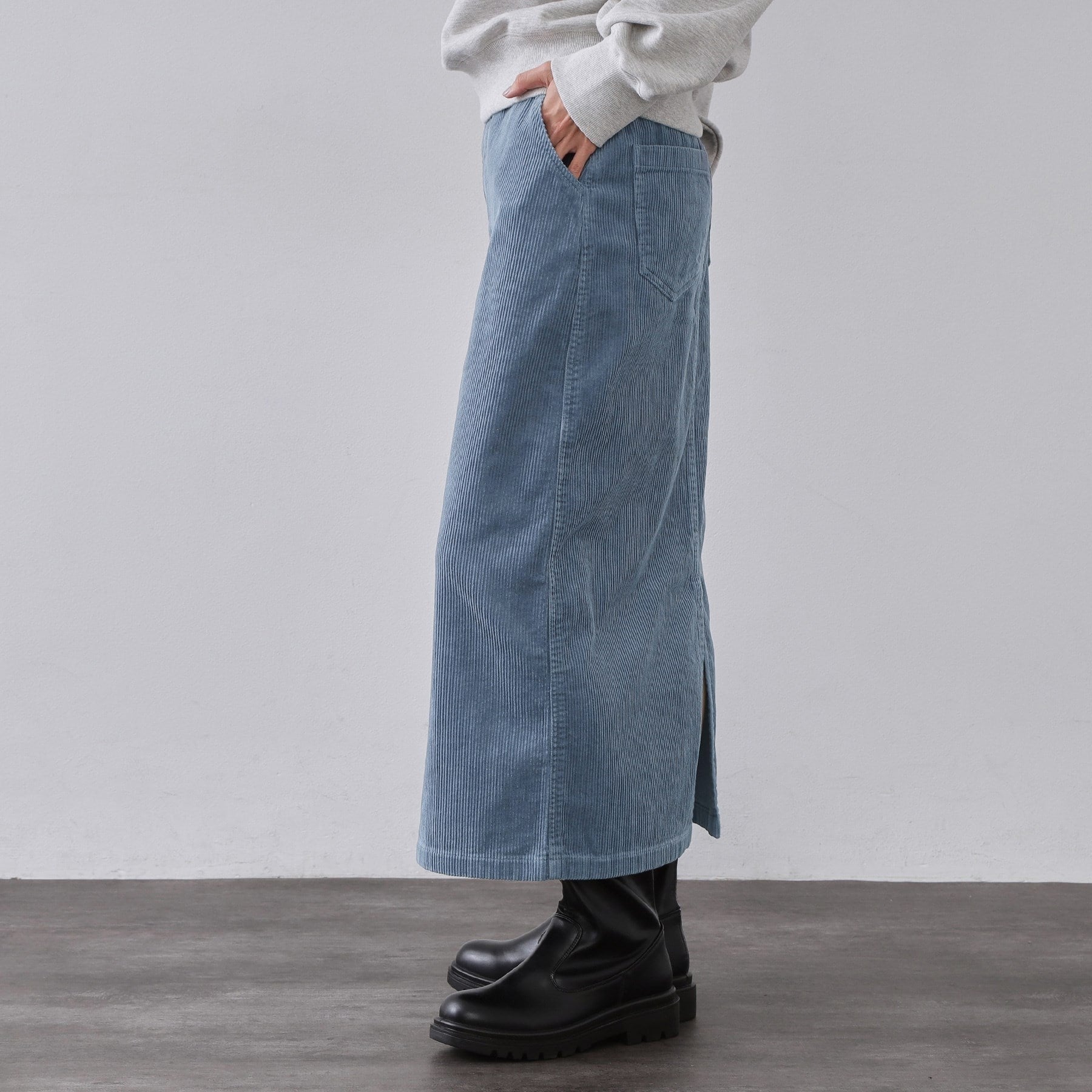 オペーク ドット クリップ OPAQUE.CLIP コーデュロイナロースカート【洗濯機OK】 （キャメルブラウン(041)） キャメルブラウン(041)