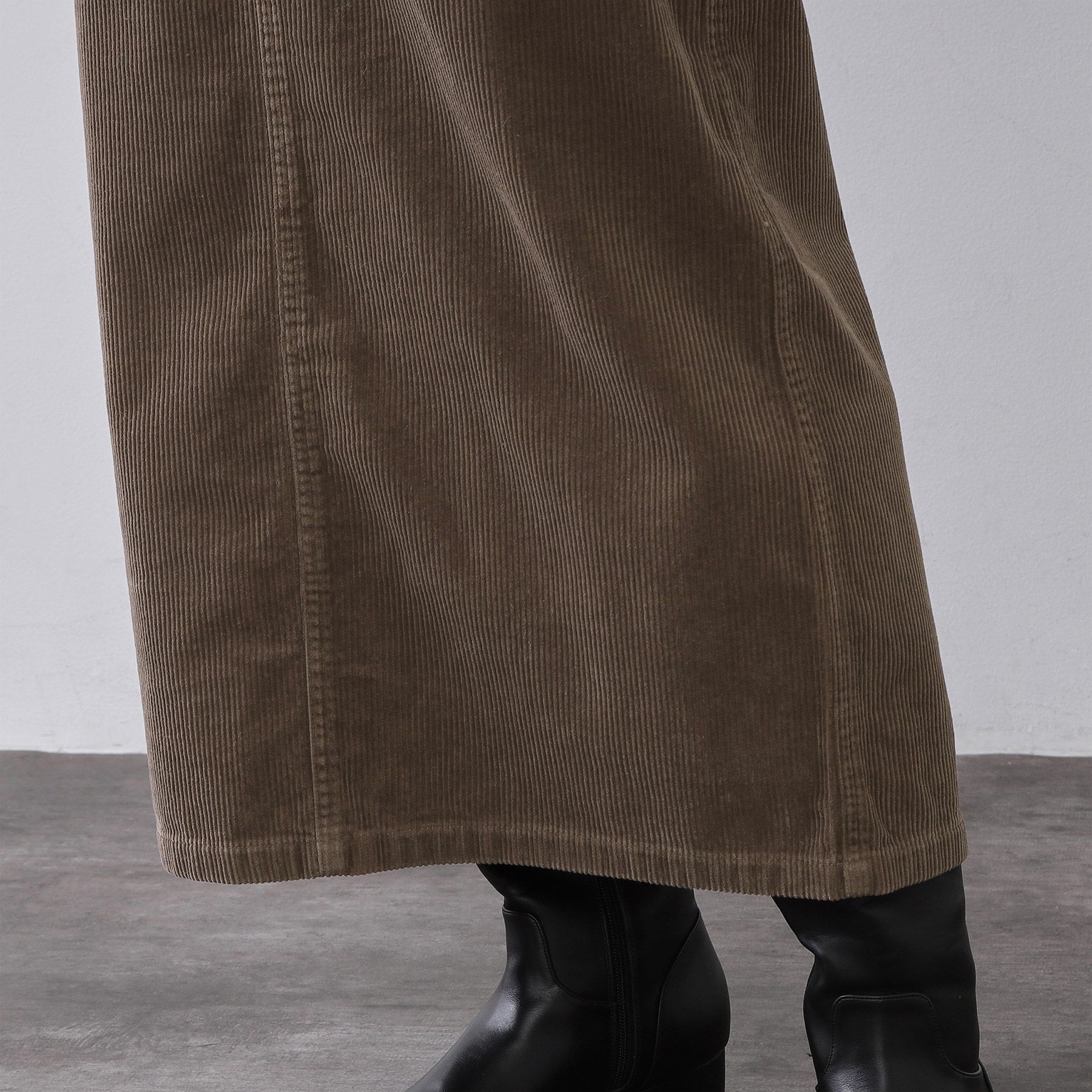 オペーク ドット クリップ OPAQUE.CLIP コーデュロイナロースカート【洗濯機OK】 （キャメルブラウン(041)） キャメルブラウン(041)