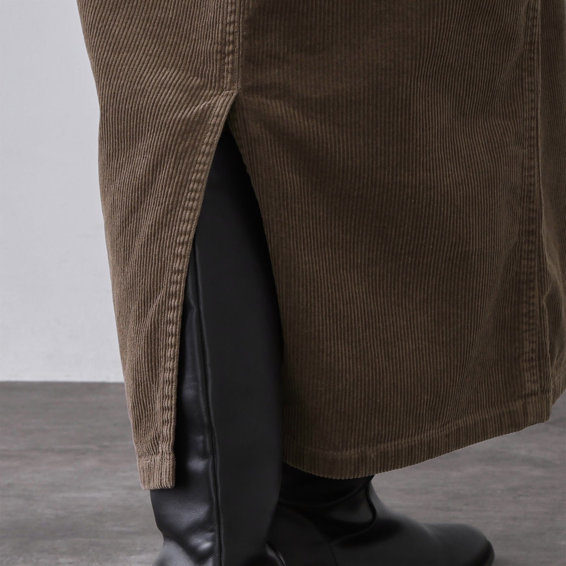 オペーク ドット クリップ OPAQUE.CLIP コーデュロイナロースカート【洗濯機OK】 （キャメルブラウン(041)） キャメルブラウン(041)