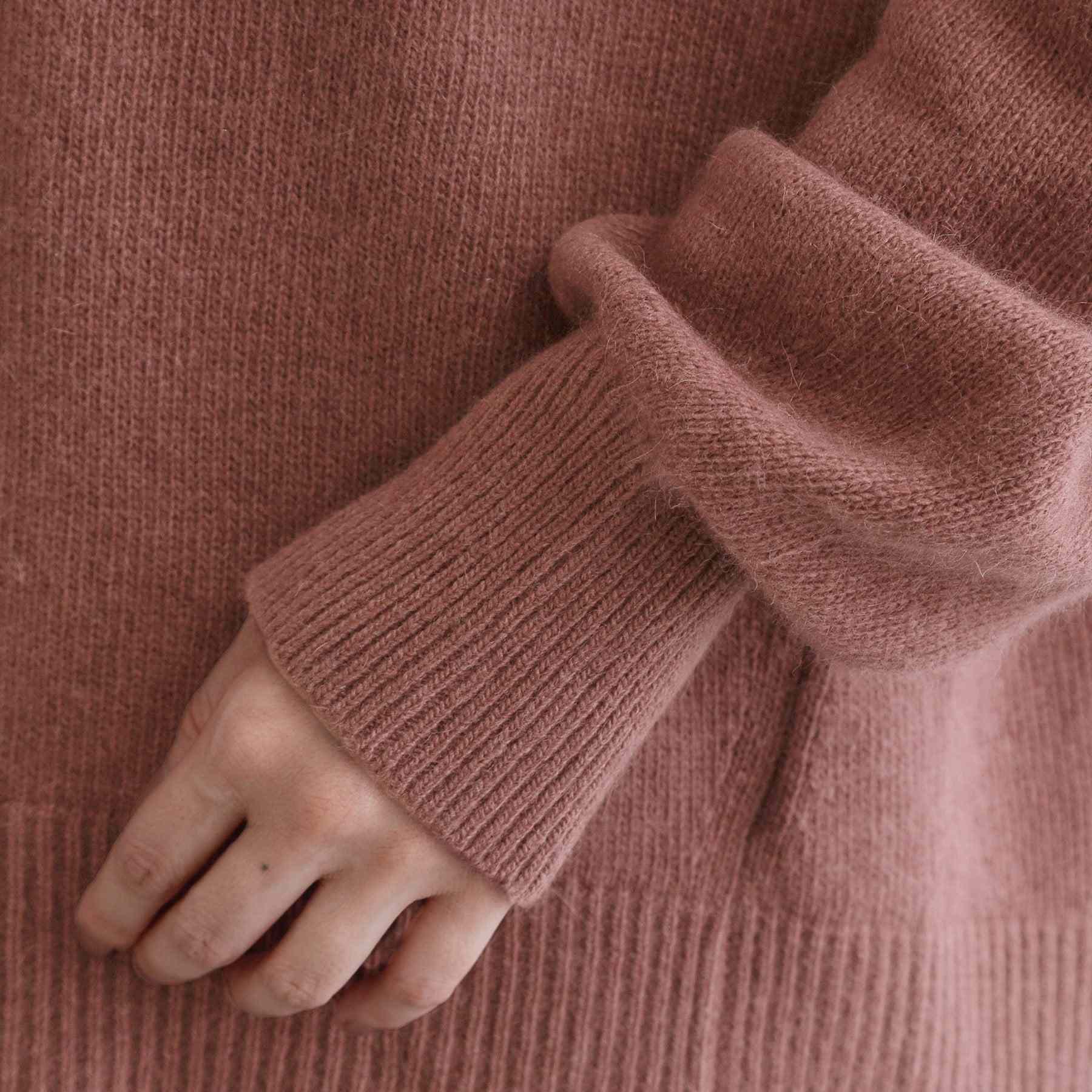 オペーク ドット クリップ OPAQUE.CLIP 【es】フラッフィーウールVネックニット【洗濯機洗い可】 （チャコールグレー(014)） チャコールグレー(014)