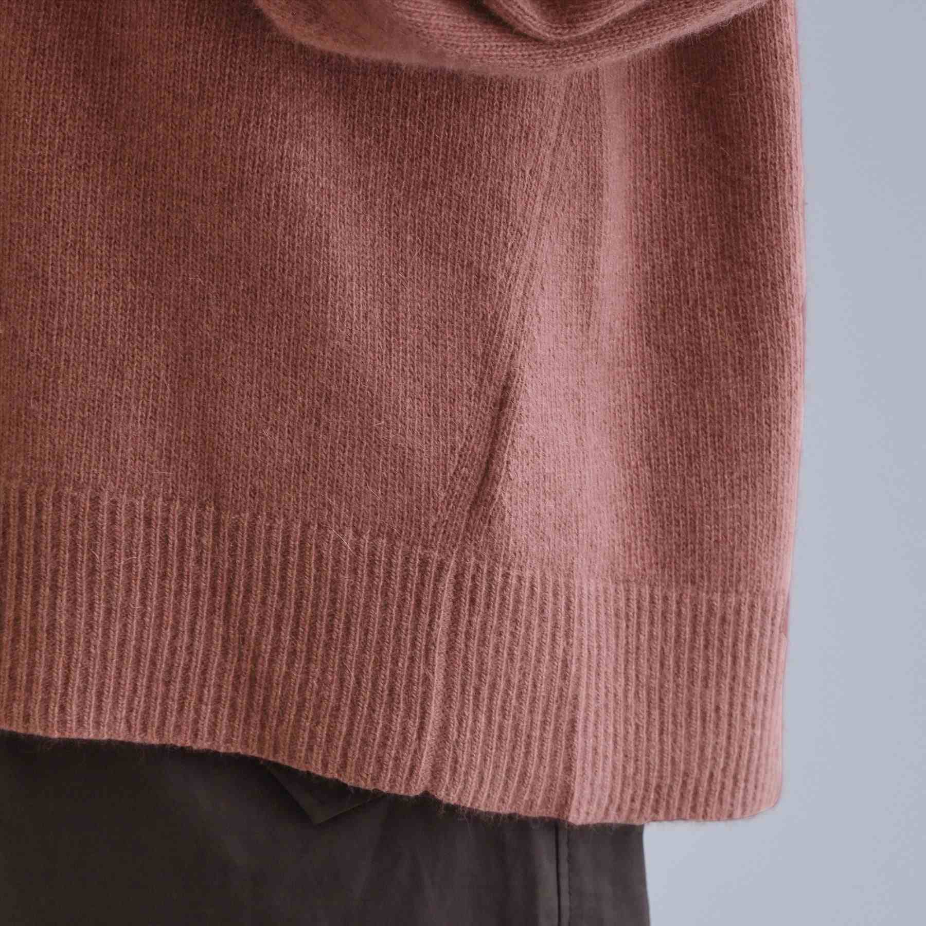 オペーク ドット クリップ OPAQUE.CLIP 【es】フラッフィーウールVネックニット【洗濯機洗い可】 （チャコールグレー(014)） チャコールグレー(014)