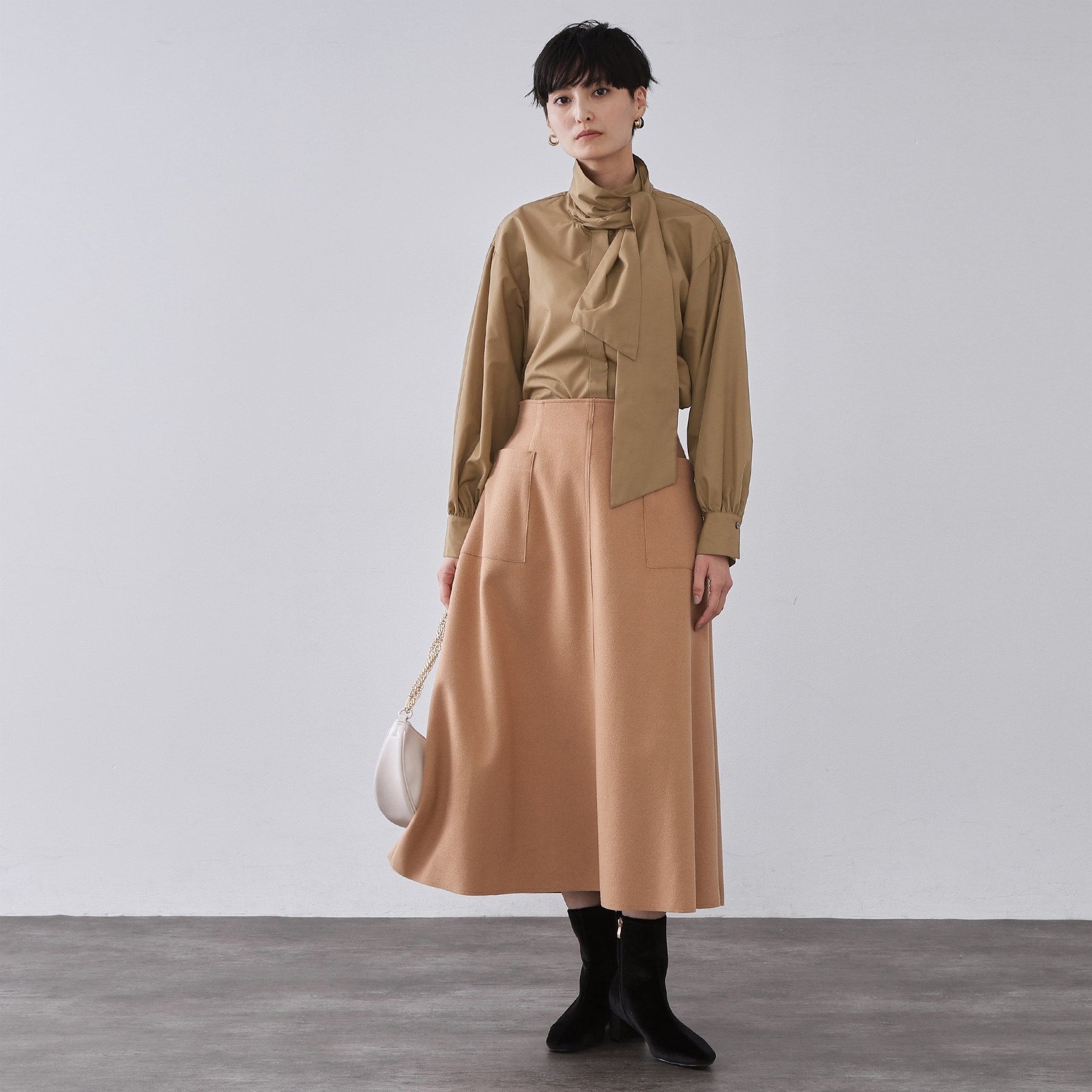 オペーク ドット クリップ OPAQUE.CLIP ボウタイブラウス【洗濯機OK】 （ホワイト(001)） ホワイト(001)