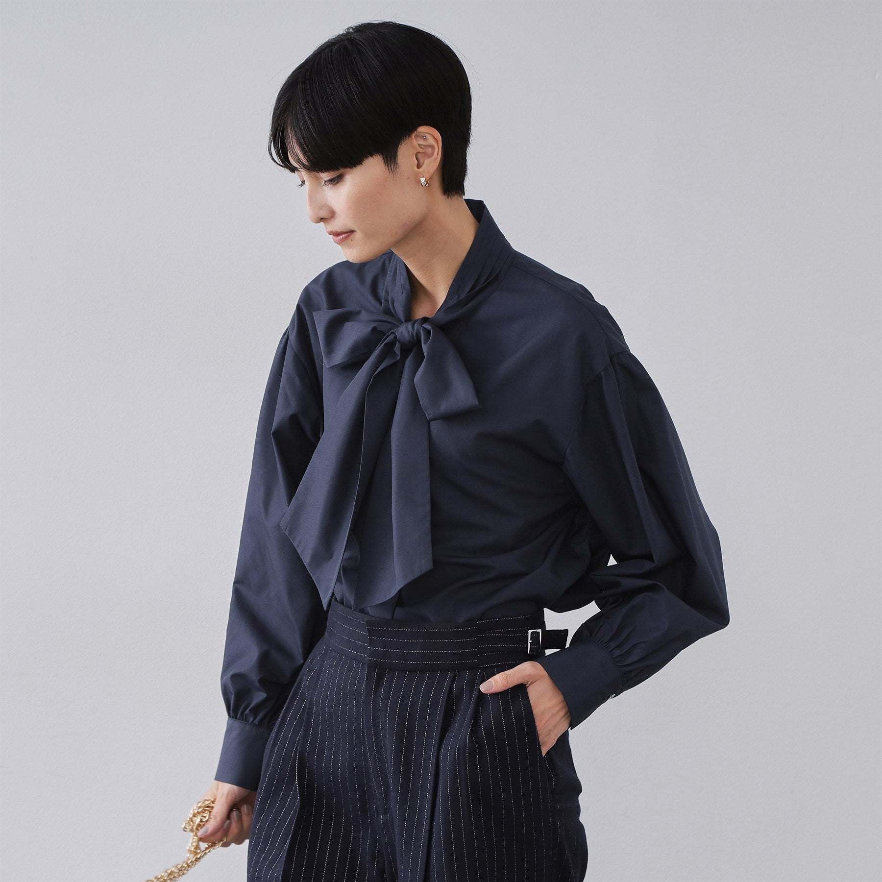 オペーク ドット クリップ OPAQUE.CLIP ボウタイブラウス【洗濯機OK】 （ホワイト(001)） ホワイト(001)