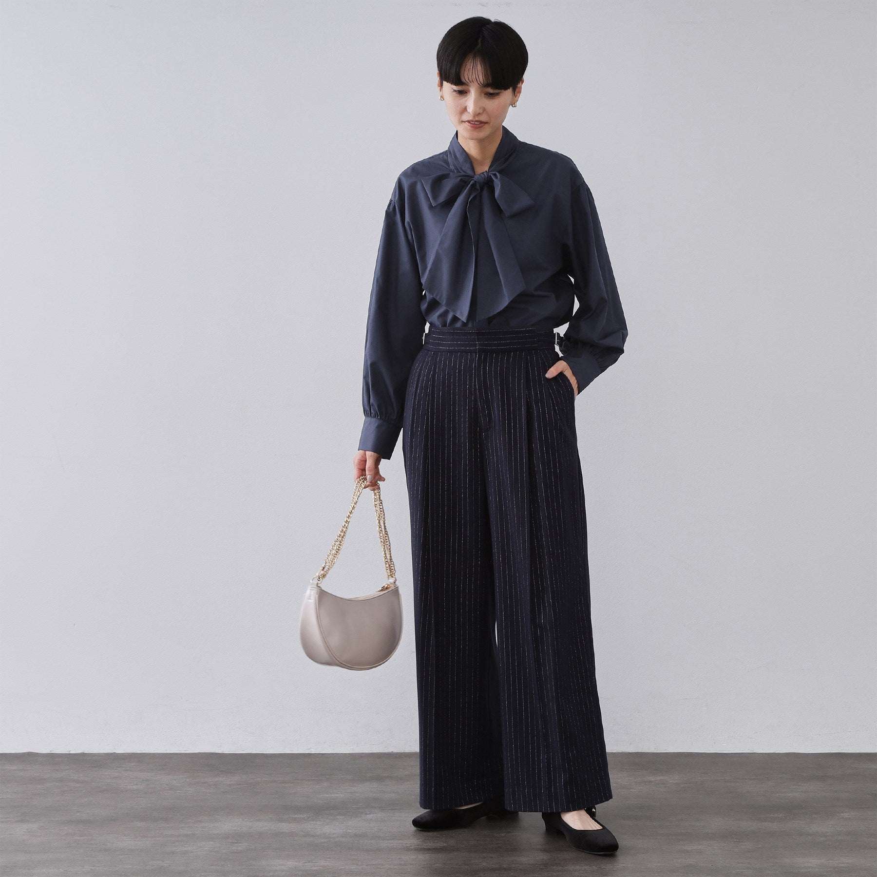 オペーク ドット クリップ OPAQUE.CLIP ボウタイブラウス【洗濯機OK】 （ホワイト(001)） ホワイト(001)