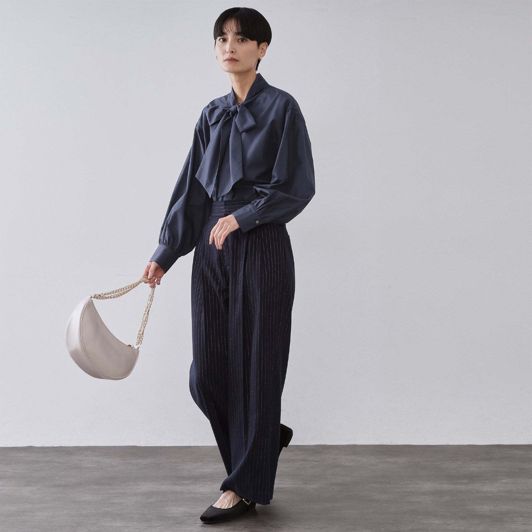 オペーク ドット クリップ OPAQUE.CLIP ボウタイブラウス【洗濯機OK】 （ホワイト(001)） ホワイト(001)