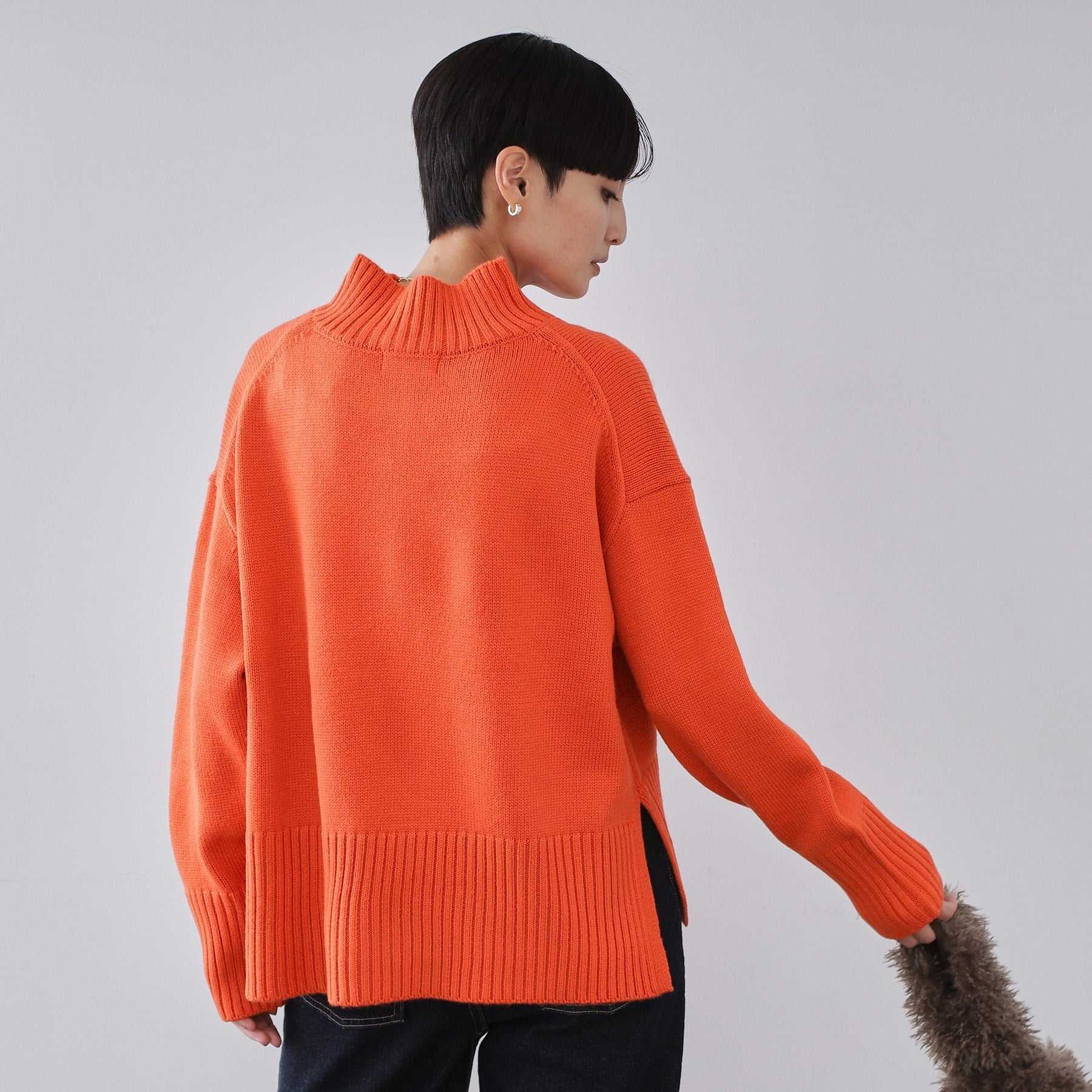 オペーク ドット クリップ OPAQUE.CLIP ハーフジップミドルゲージニット【洗濯機OK】 （ブルーグリーン(097)） ブルーグリーン(097)