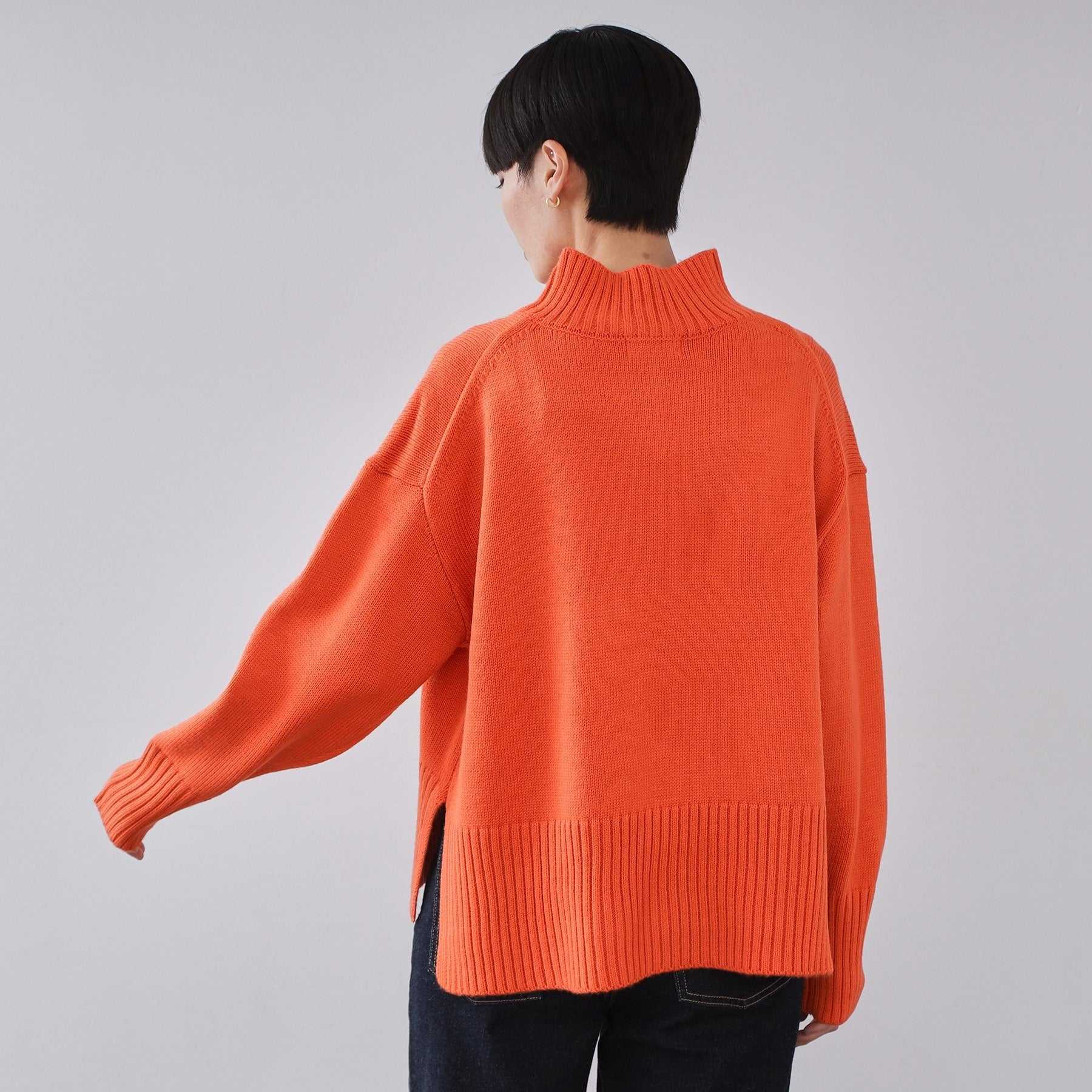 オペーク ドット クリップ OPAQUE.CLIP ハーフジップミドルゲージニット【洗濯機OK】 （ブルーグリーン(097)） ブルーグリーン(097)