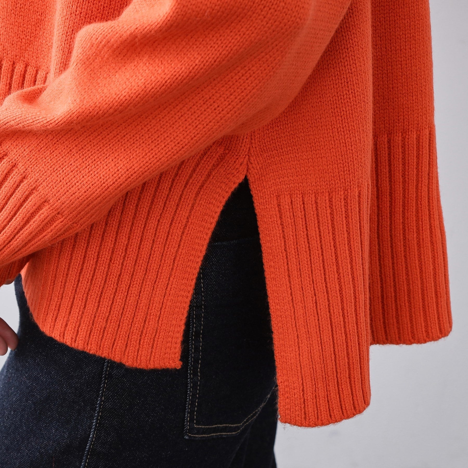 オペーク ドット クリップ OPAQUE.CLIP ハーフジップミドルゲージニット【洗濯機OK】 （ブルーグリーン(097)） ブルーグリーン(097)