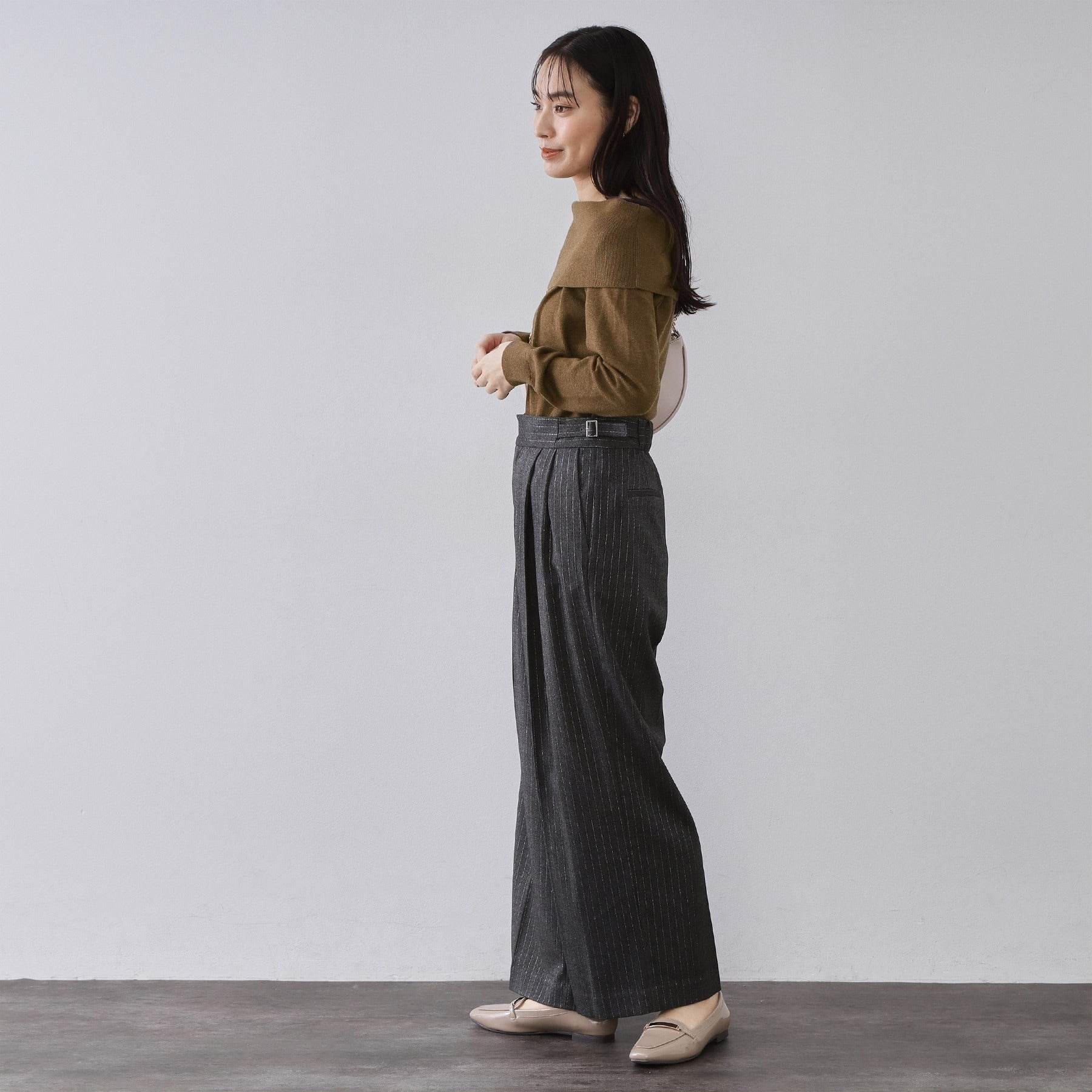 オペーク ドット クリップ OPAQUE.CLIP オフショルダーニット【洗濯機OK】 （ボルドー(064)） ボルドー(064)