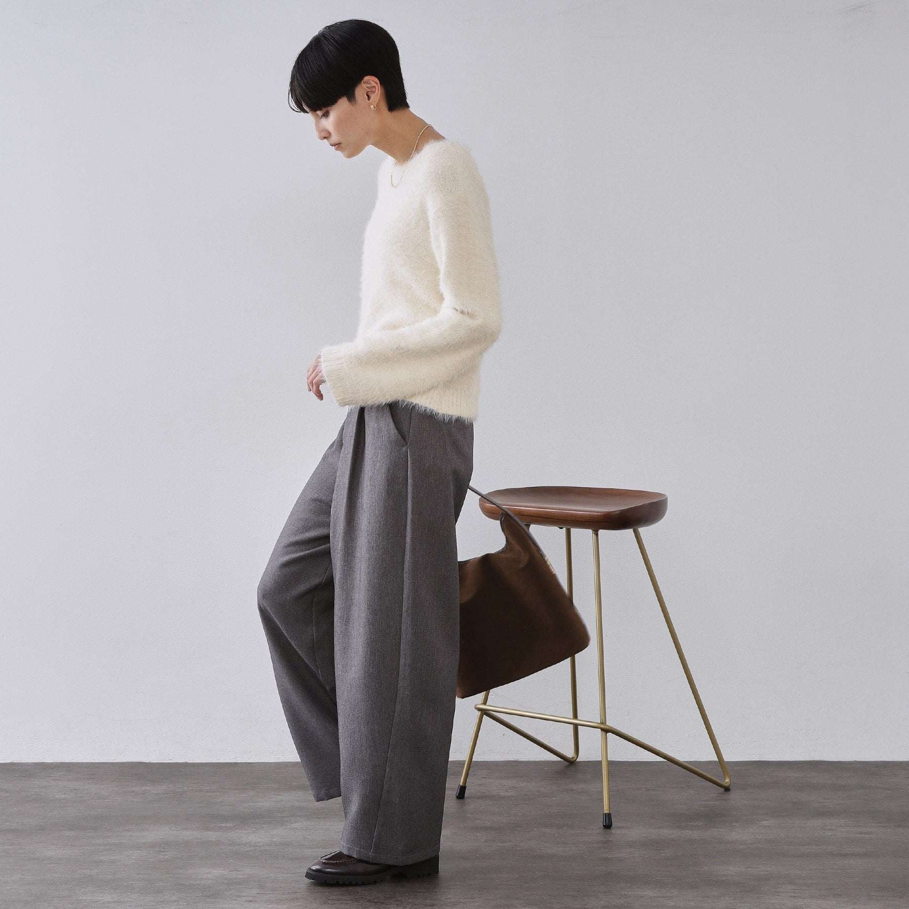 オペーク ドット クリップ OPAQUE.CLIP ラメシャギーニット【洗濯機OK】 （ラベンダー(680)） ラベンダー(680)