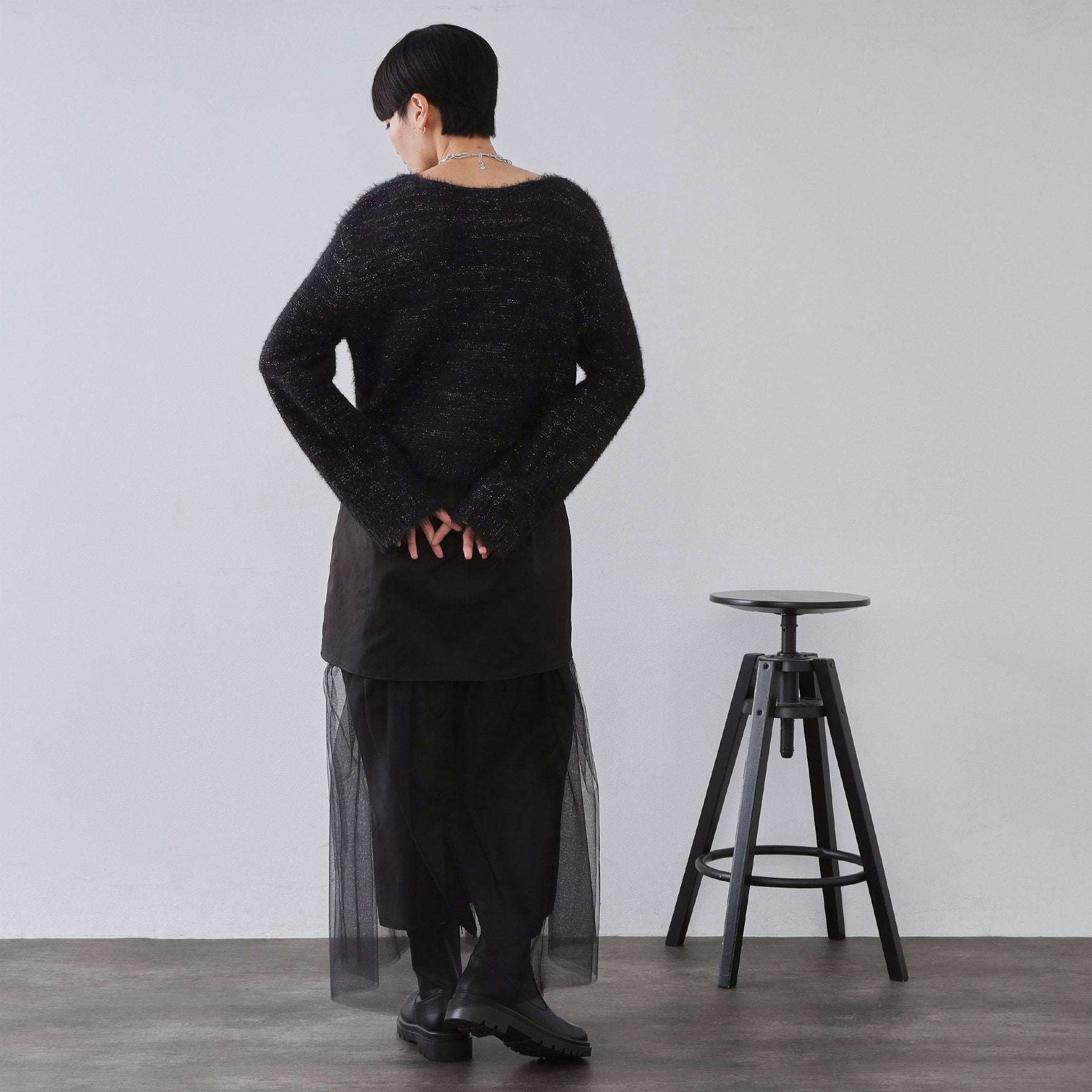 オペーク ドット クリップ OPAQUE.CLIP ラメシャギーニット【洗濯機OK】 （ラベンダー(680)） ラベンダー(680)