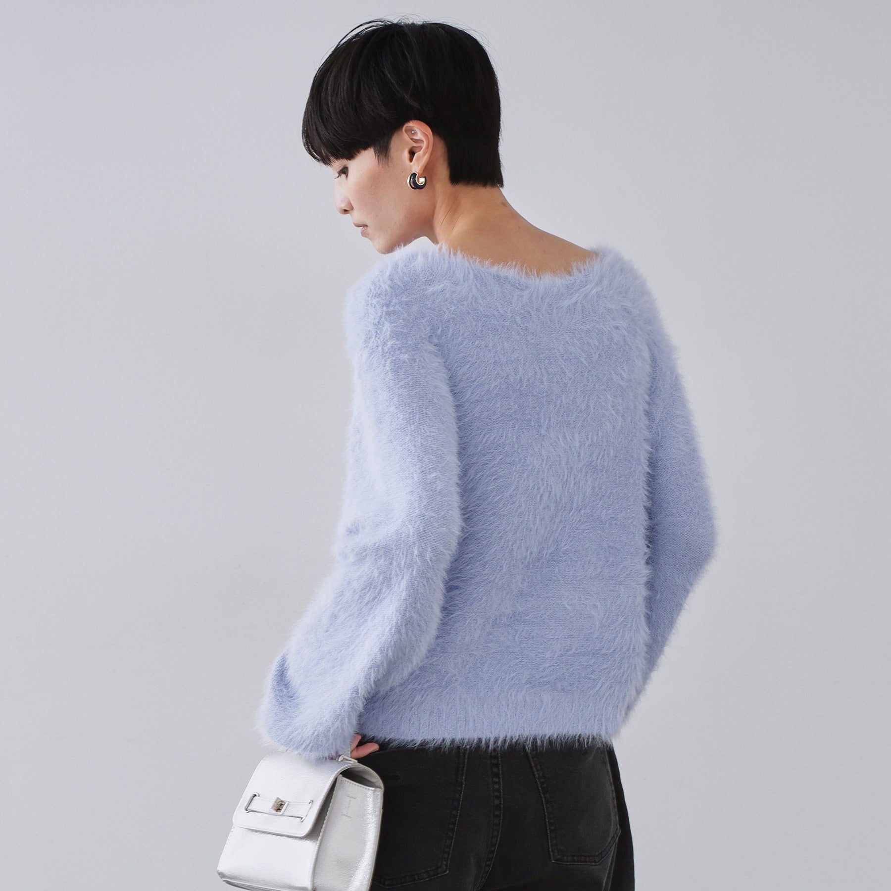 オペーク ドット クリップ OPAQUE.CLIP ラメシャギーニット【洗濯機OK】 （ラベンダー(680)） ラベンダー(680)