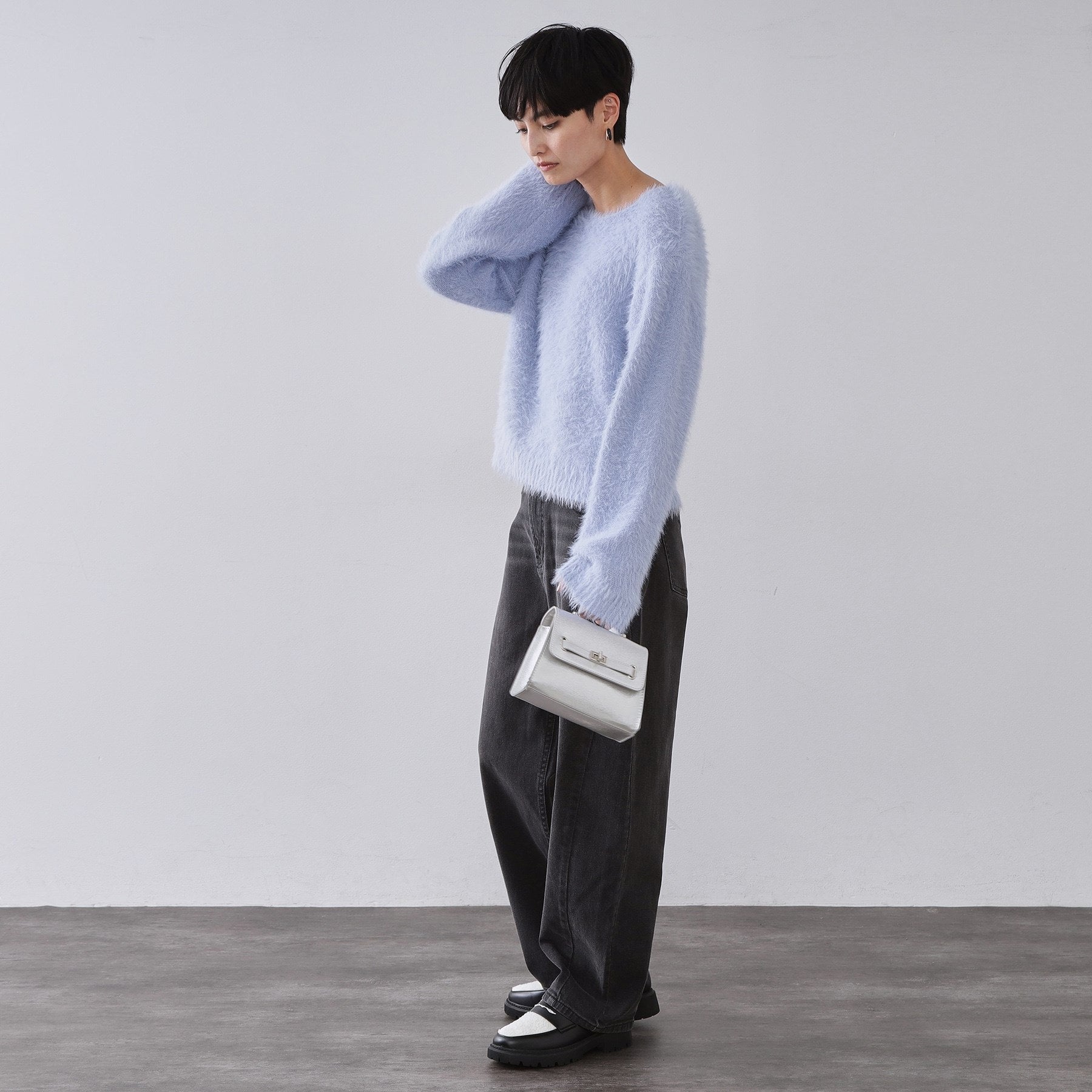 オペーク ドット クリップ OPAQUE.CLIP ラメシャギーニット【洗濯機OK】 （ラベンダー(680)） ラベンダー(680)